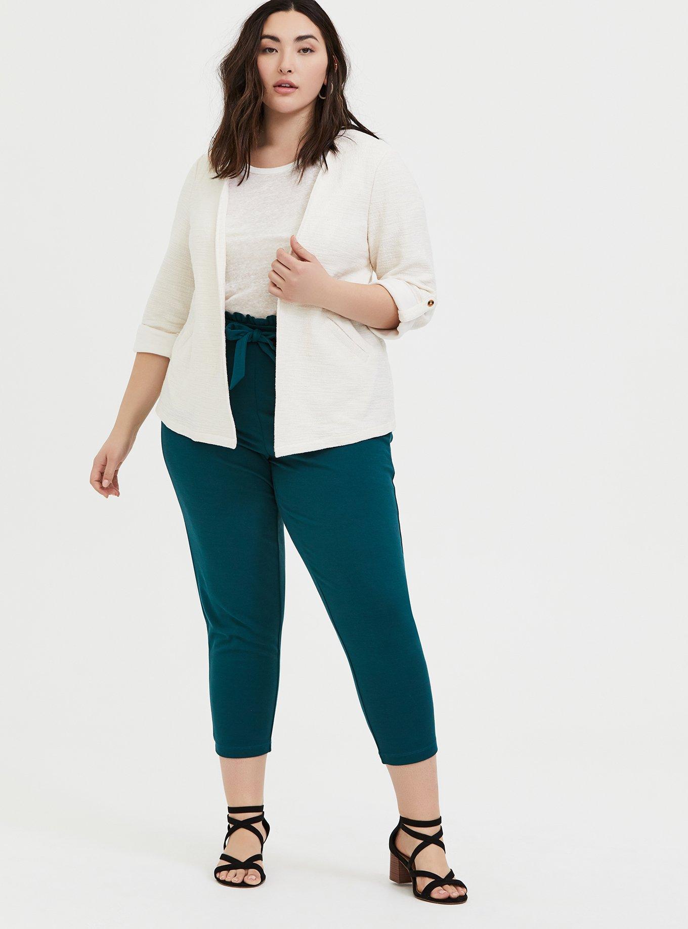 Ivory Boucle Open Front Jacket, WHITE, alternate