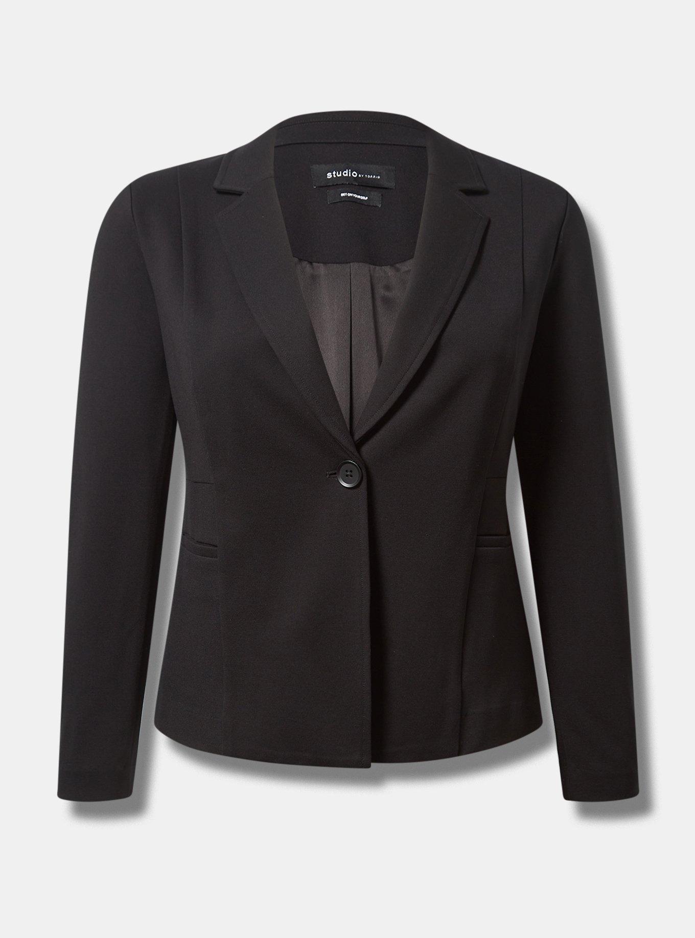 Plus Size - Chelsea Studio Luxe Ponte Blazer - Torrid