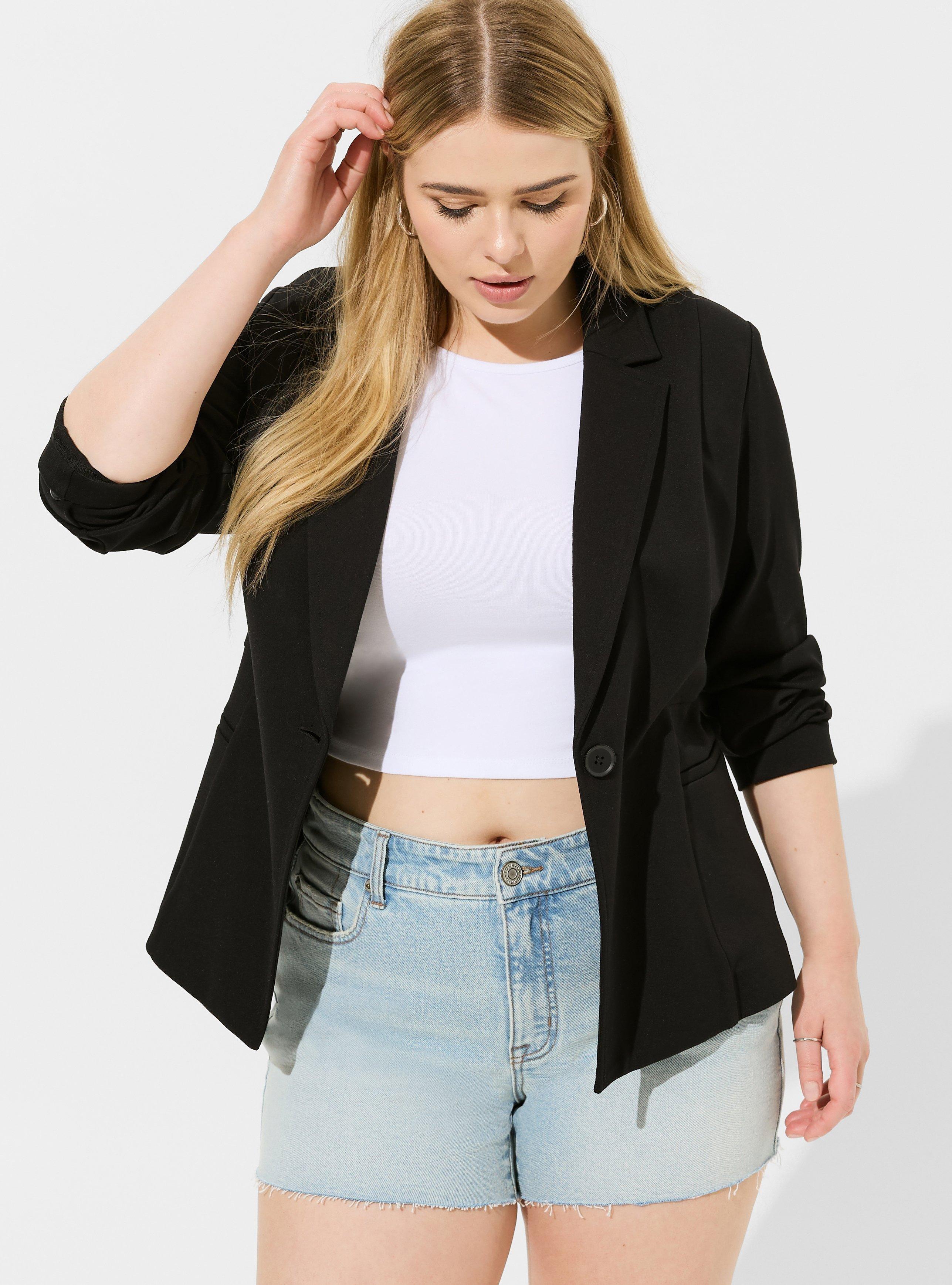 Plus Size - Chelsea Studio Luxe Ponte Blazer - Torrid