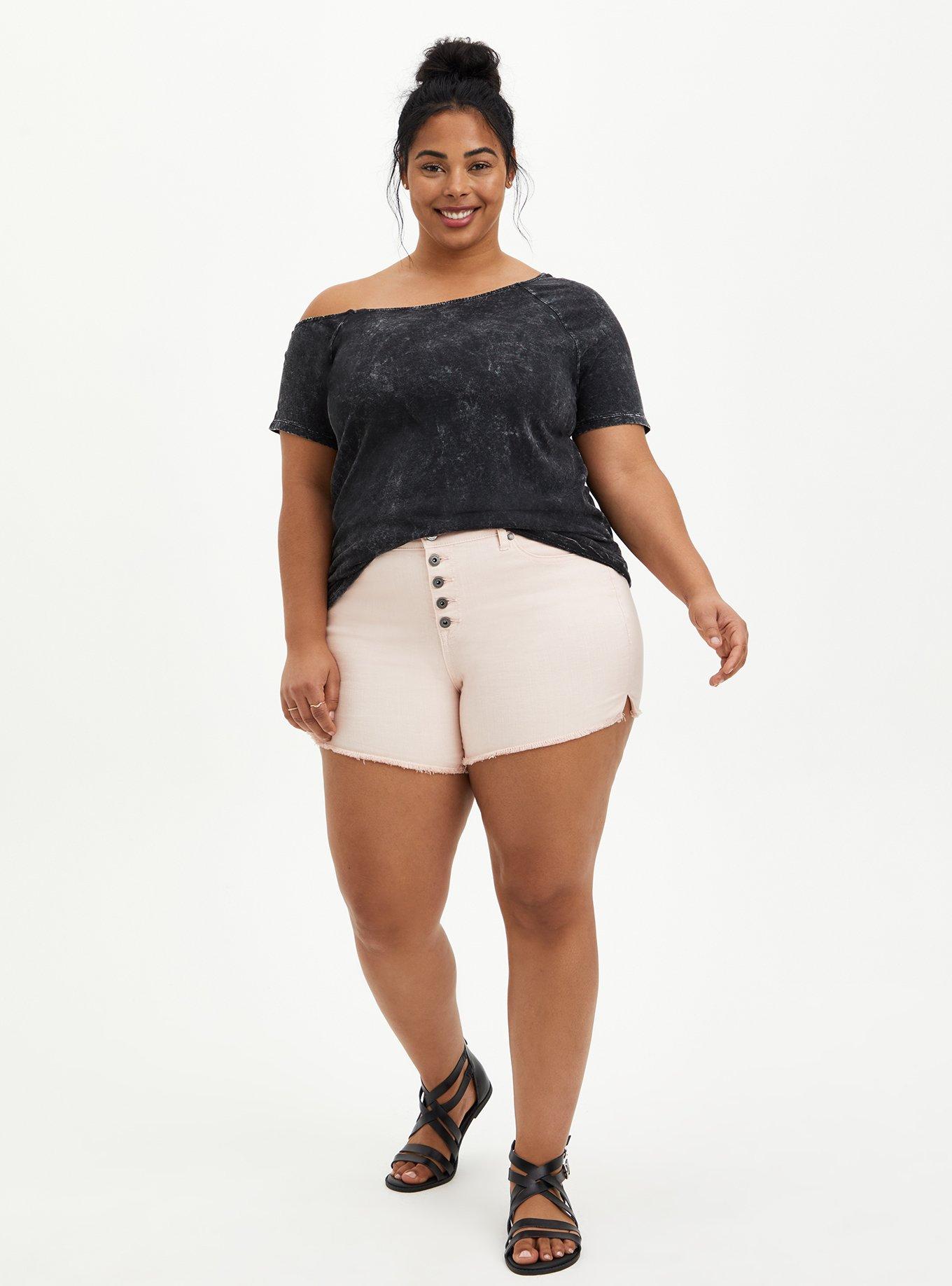 5 Inch Vintage Stretch High-Rise Short, PEARL, alternate