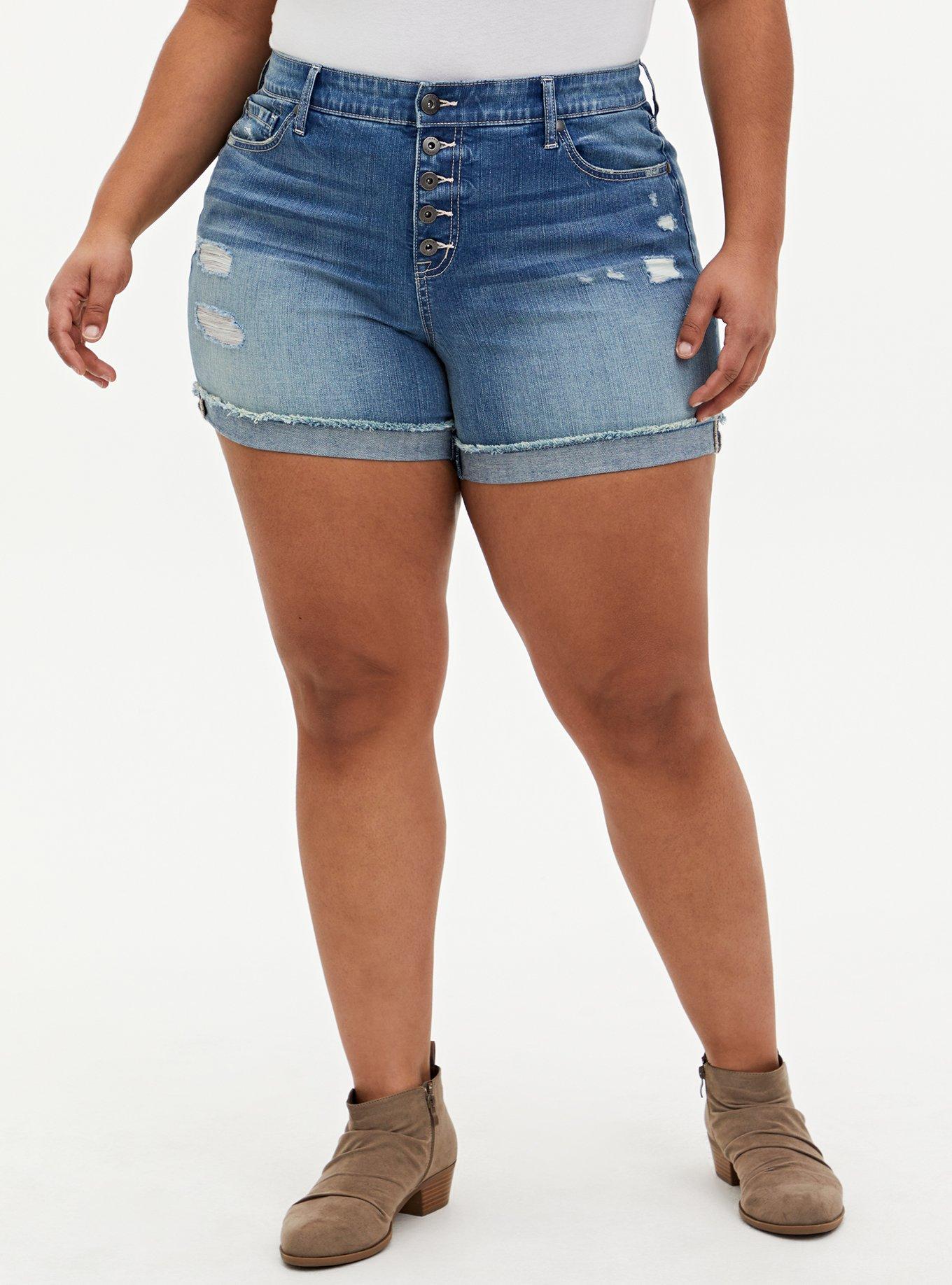 High Rise Classic Stretch Denim Short