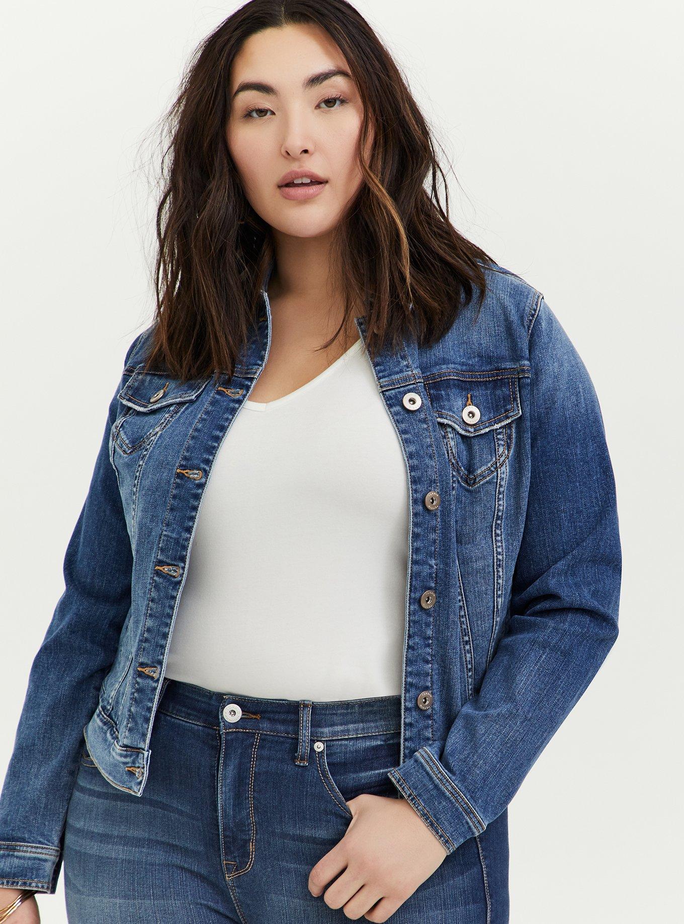 Denim Trucker Jacket - Medium Wash, DENIM, alternate