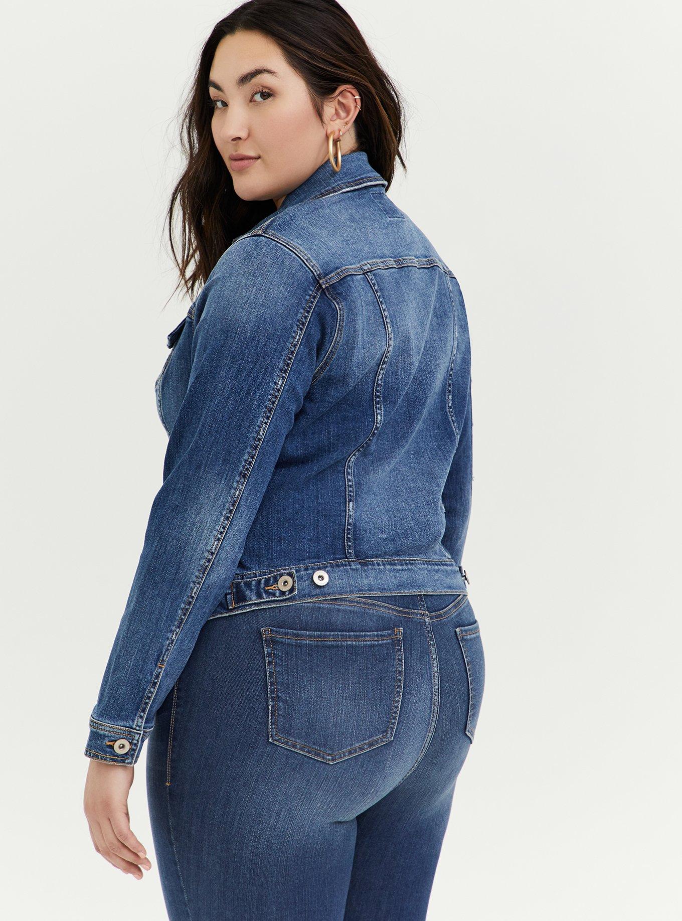 Denim Trucker Jacket - Medium Wash, DENIM, alternate