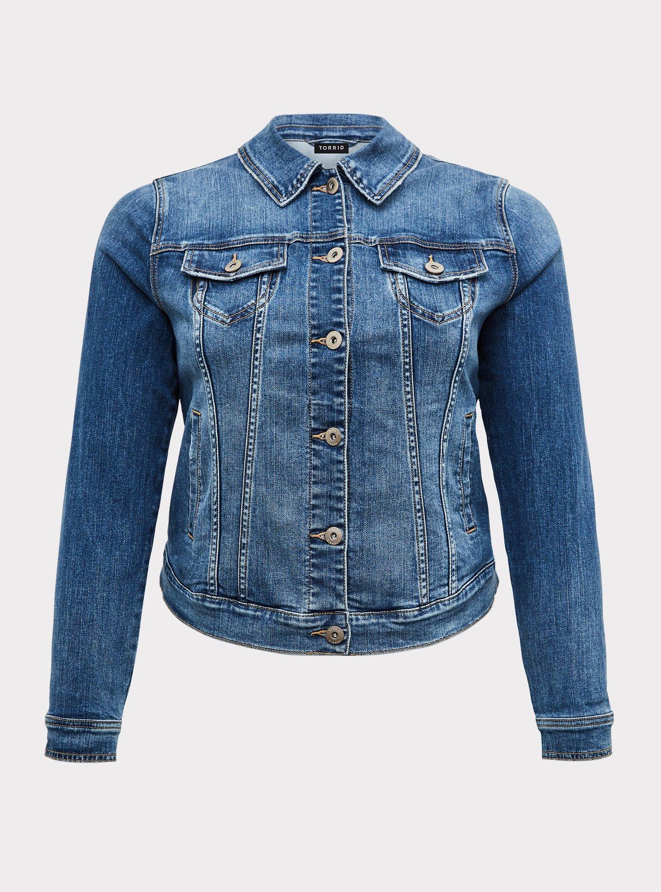 Denim Trucker Jacket - Medium Wash, DENIM, hi-res