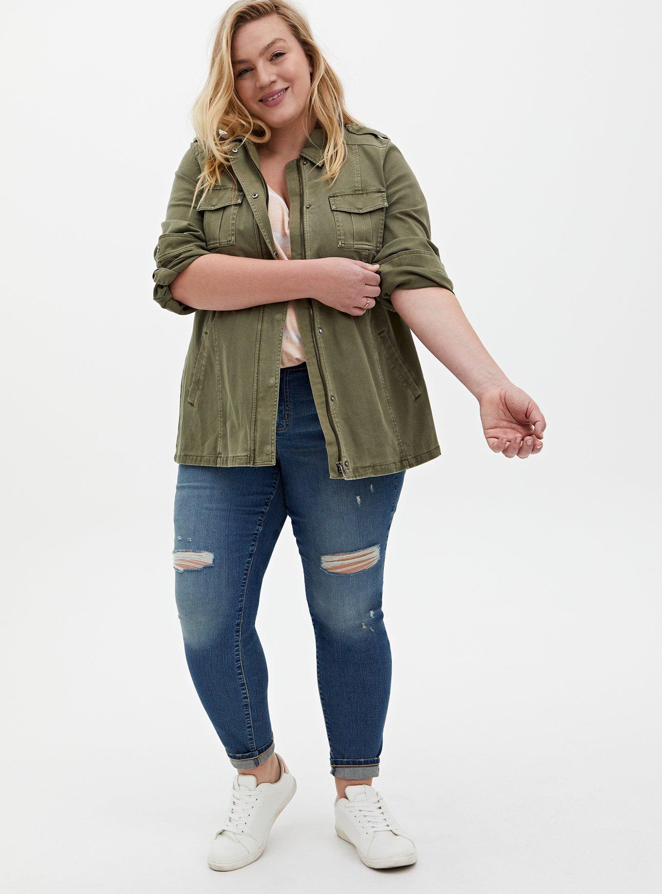 Plus Size Twill Anorak Torrid