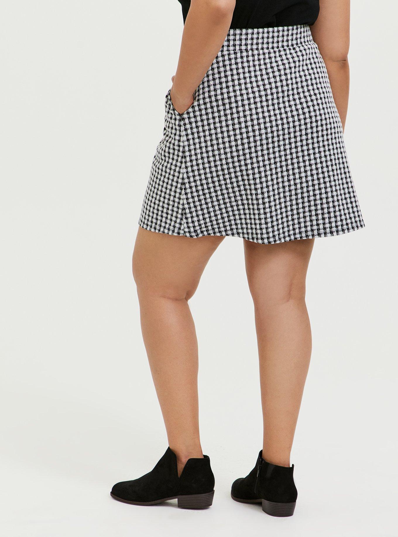 Gingham skirt outlet plus size