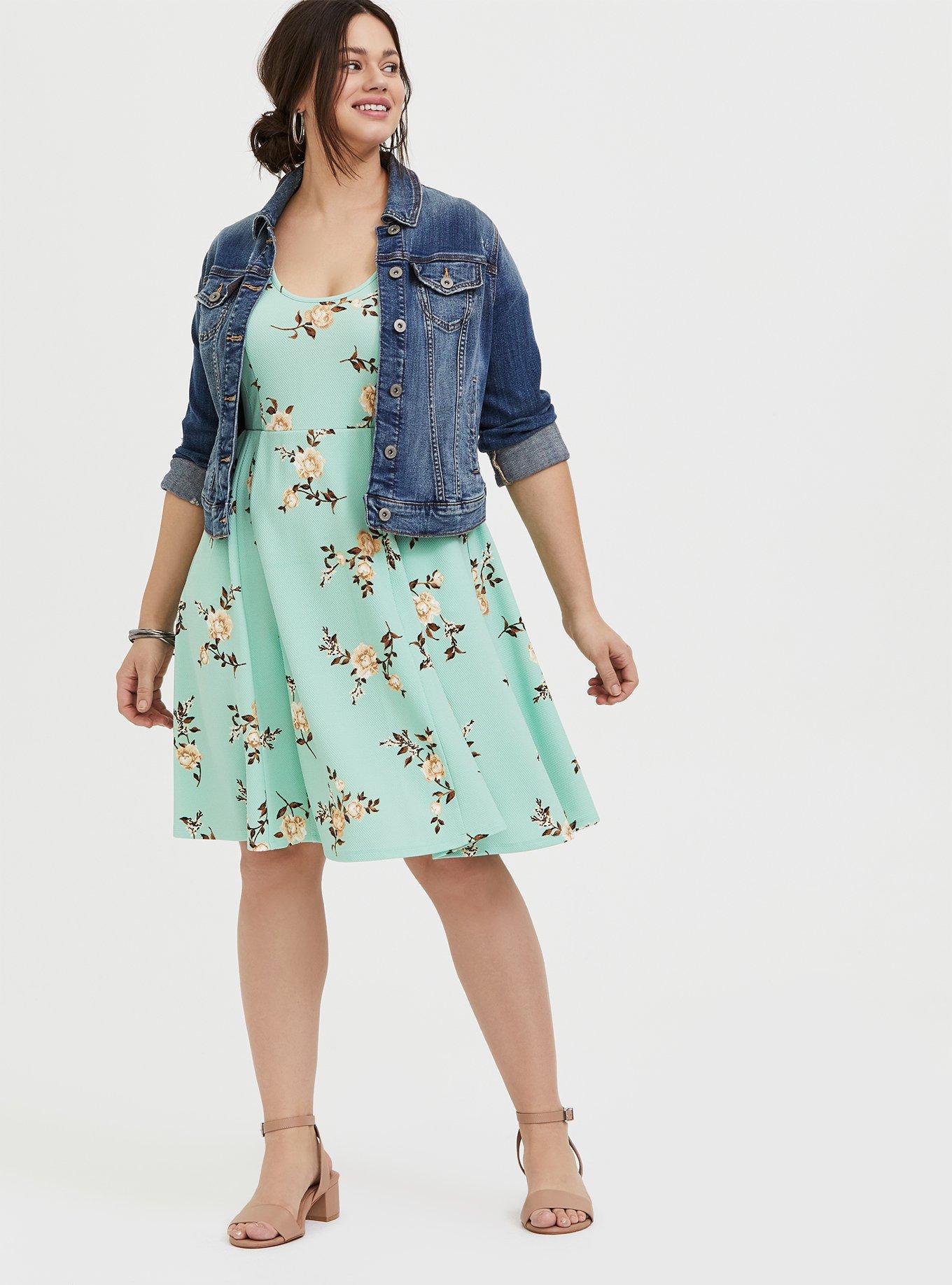 Torrid green hot sale floral dress