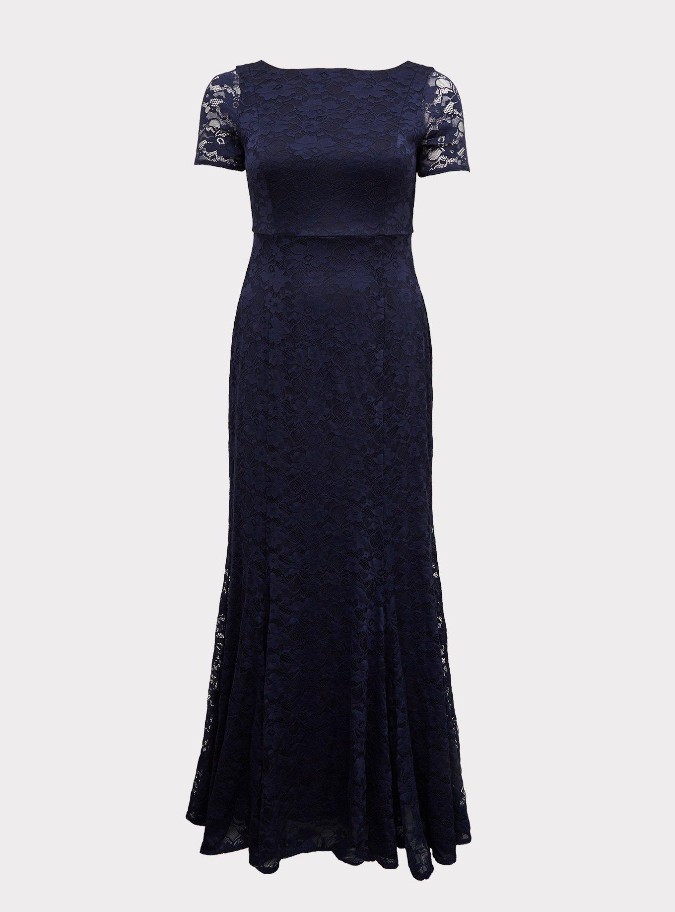 Torrid navy blue outlet lace dress