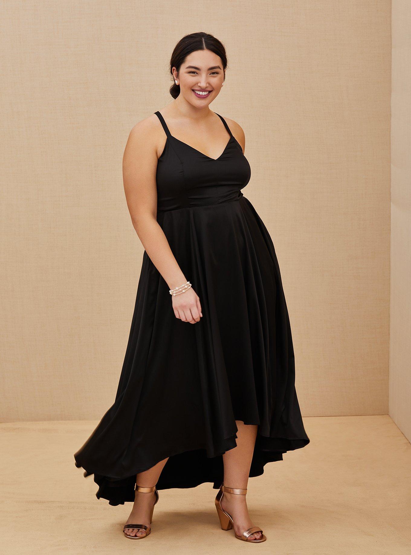 plus black corset dress Clarissa Corset Dress, in Black Luxe Satin, Size: XL | Show Me Your Mumu