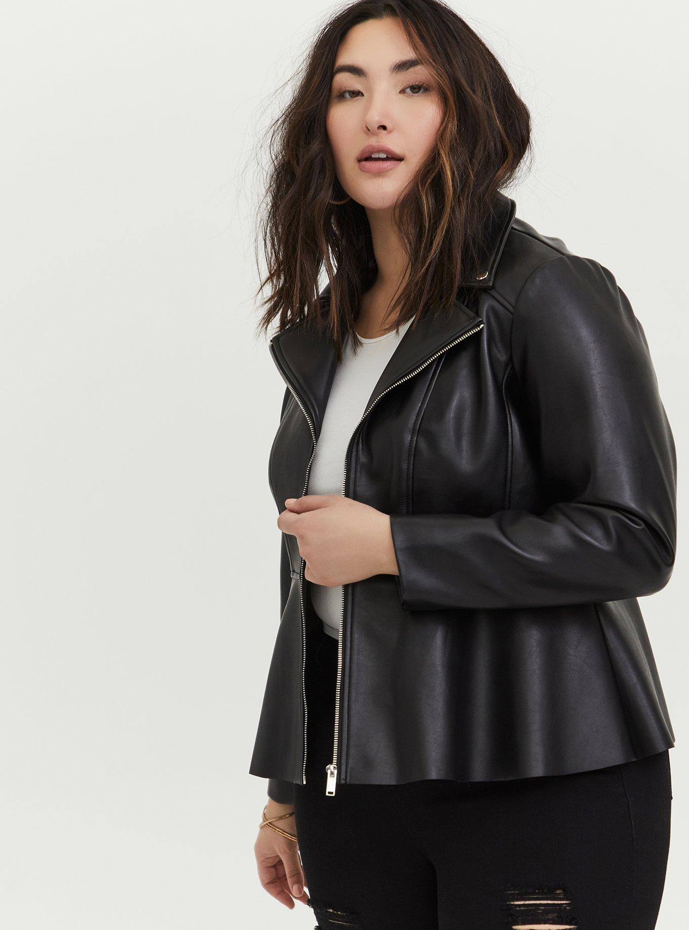 Plus Size - Peplum Faux Leather Top - Torrid