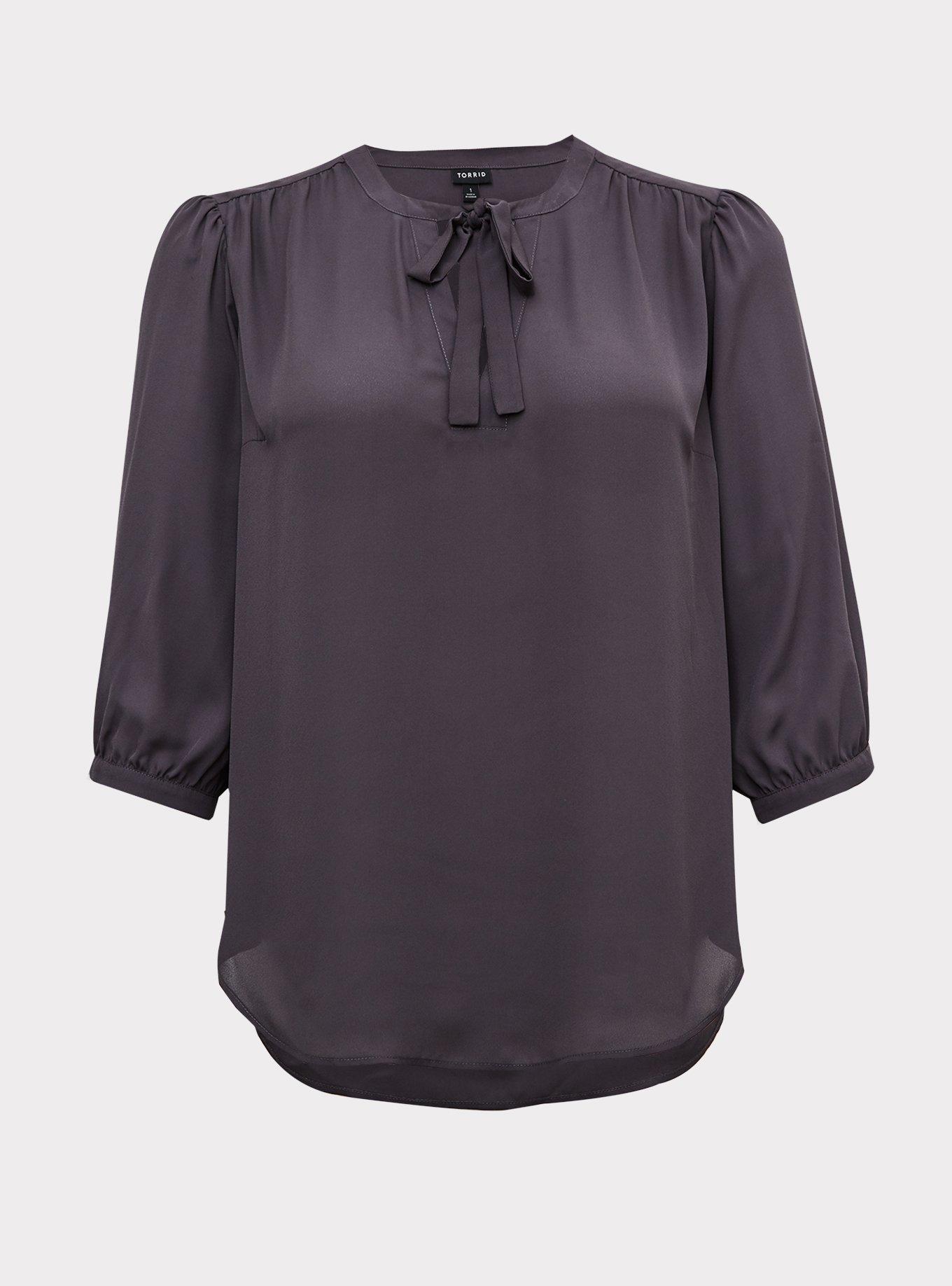 Plus Size Bow Tie Blouse Torrid