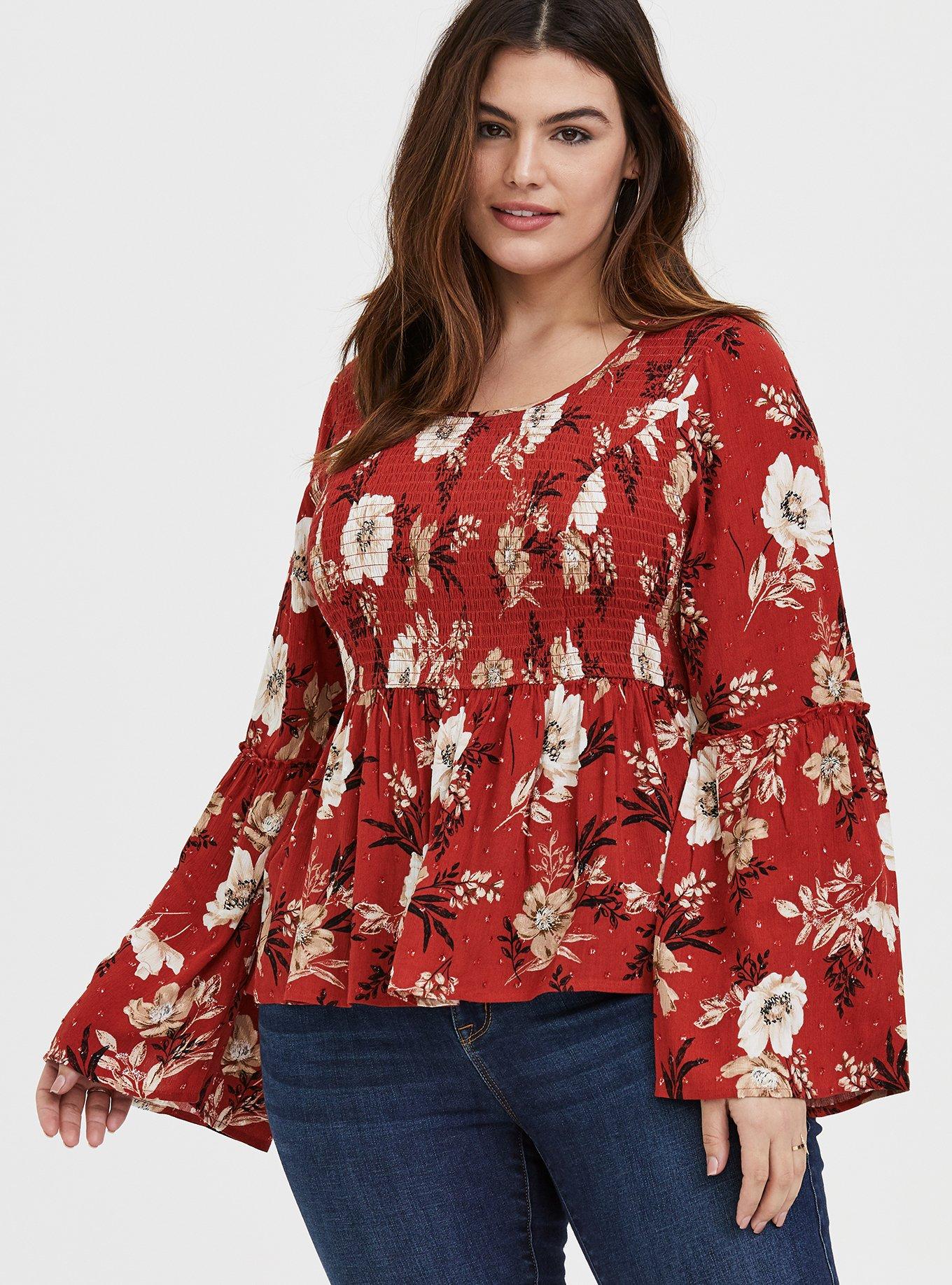 Plus Size - Babydoll Crinkle Gauze Midi Top - Torrid