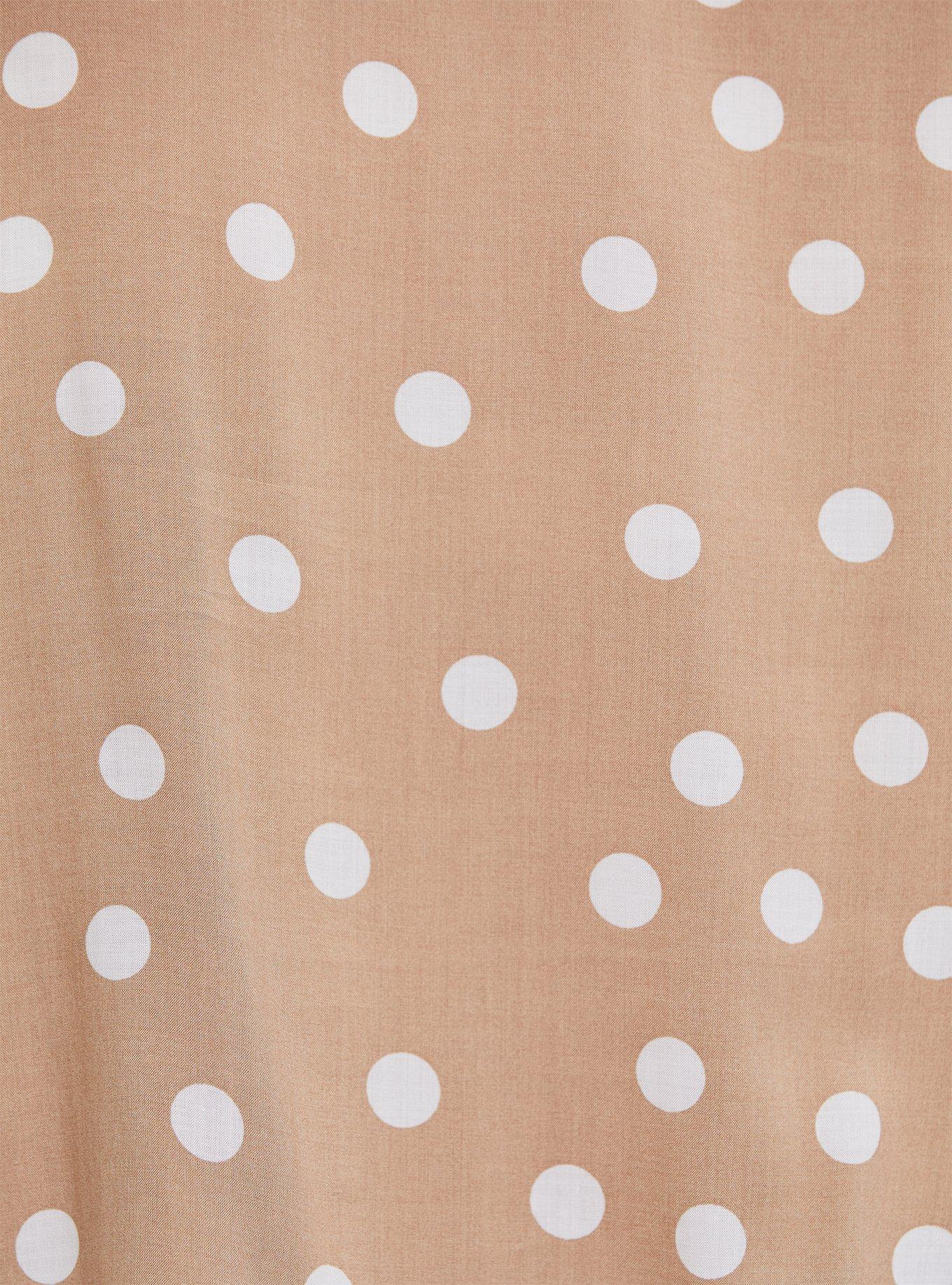 Challis Twist Front Crop Top, BROWN DOT, alternate