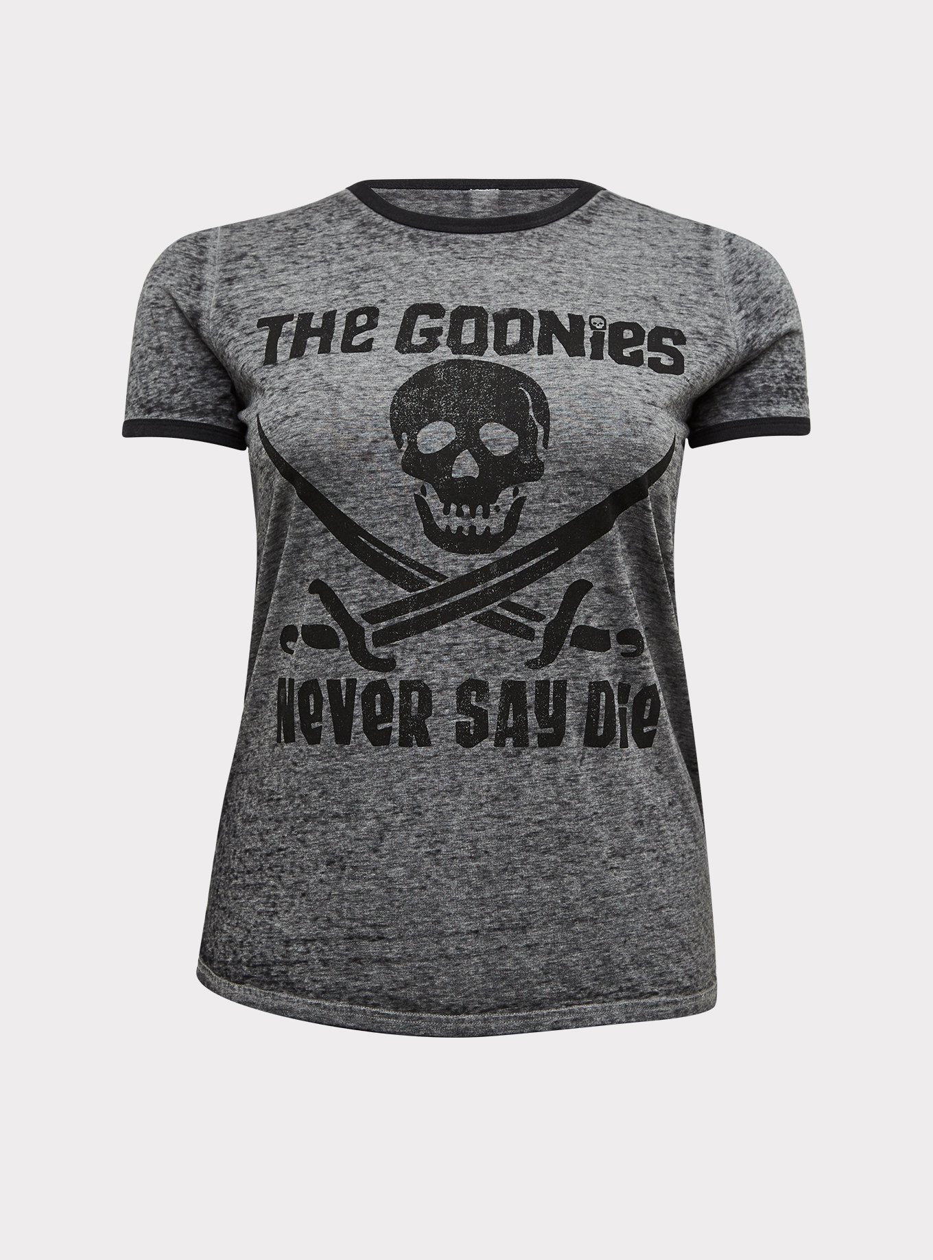 Plus Size - The Goonies Grey Burnout Ringer Tee - Torrid