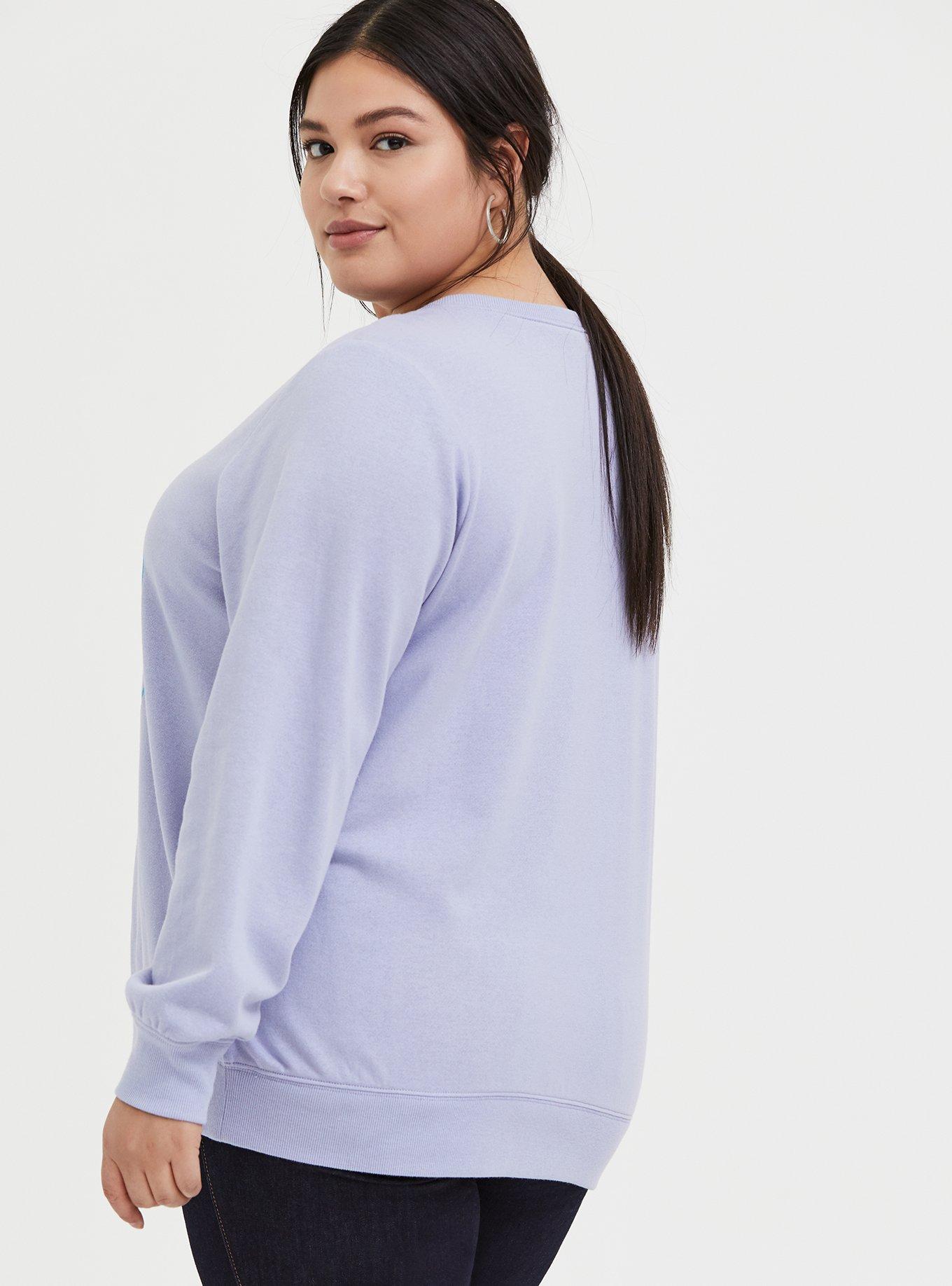 Plus Size Elton John Lavender Purple Fleece Sweatshirt, LAVENDER, alternate