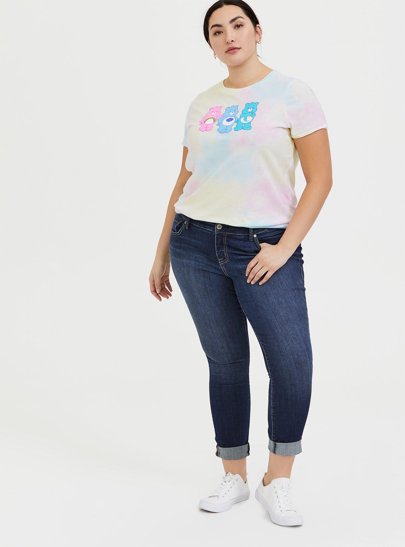 Care Bears White & Multicolor Tie-Dye Crew Tee, CLOUD DANCER, alternate