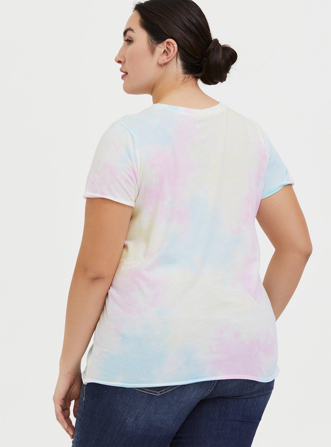 Care Bears White & Multicolor Tie-Dye Crew Tee, CLOUD DANCER, alternate