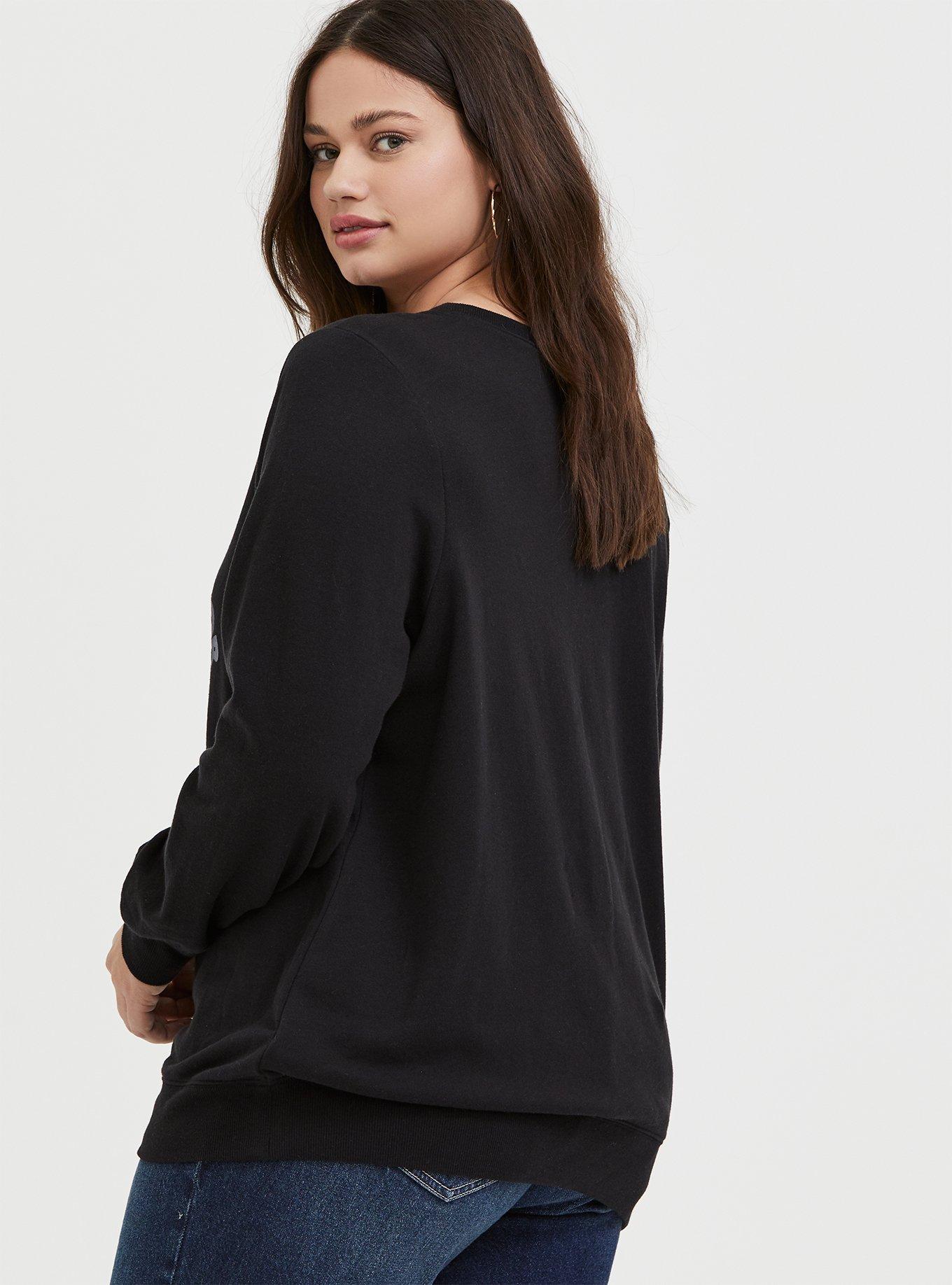 Plus Size Rocky Horror Black Fleece Sweatshirt, DEEP BLACK, alternate