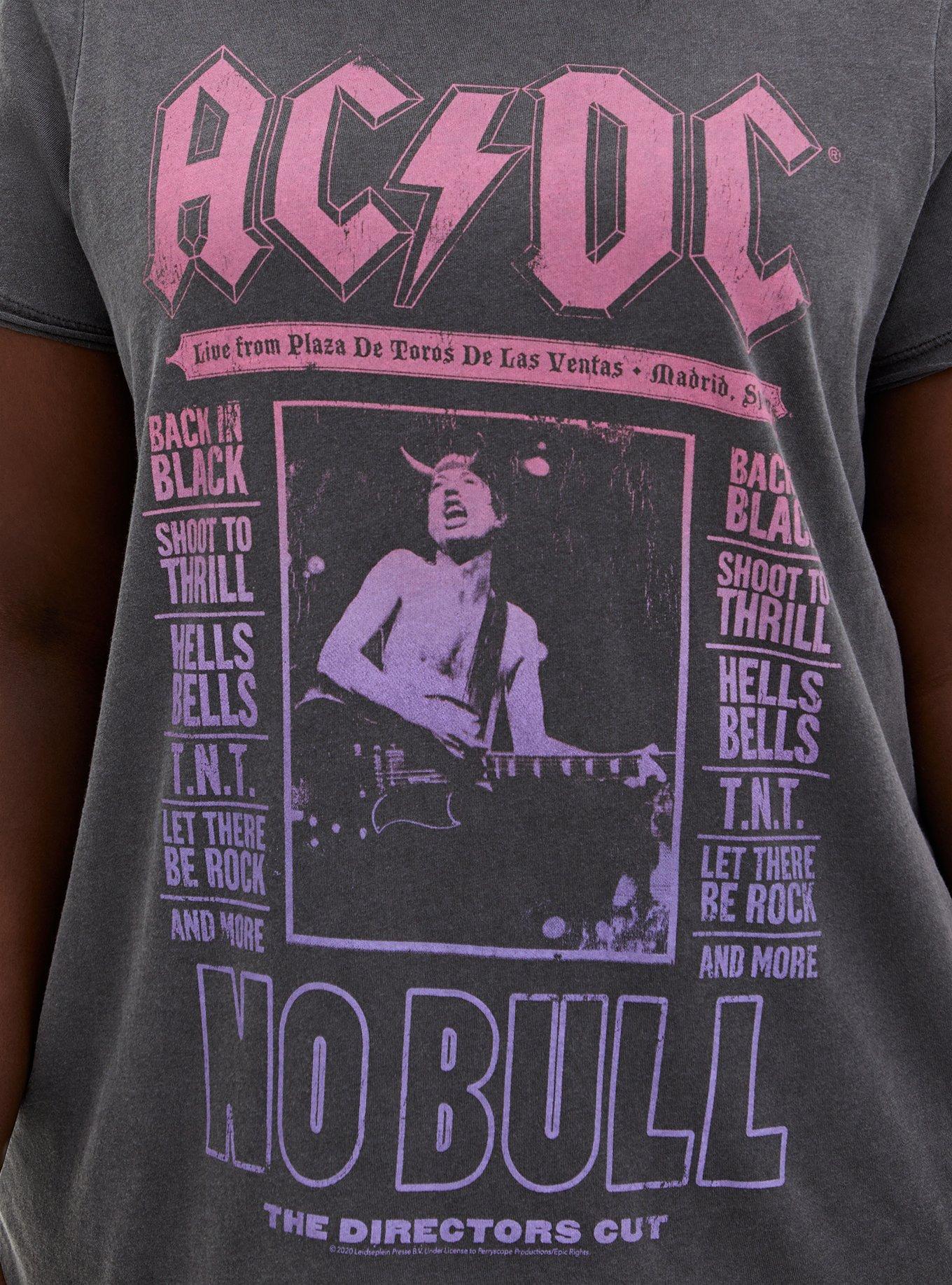 Plus Size - AC/DC Washed Black Crew Tee - Torrid