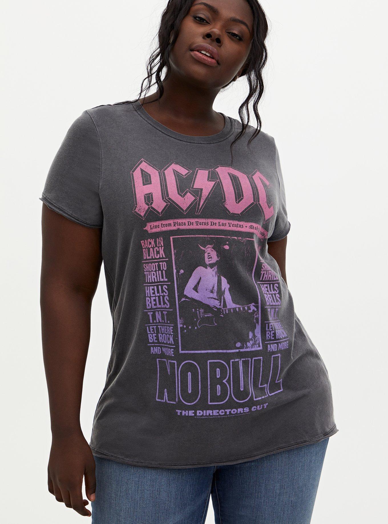 Acdc Back in Black Graphite Heather Adult T-Shirt Tee