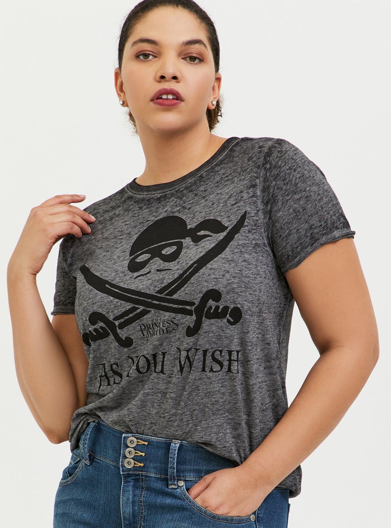 The Princess Bride As You Wish Crew Tee - Burnout Dark Grey, , hi-res