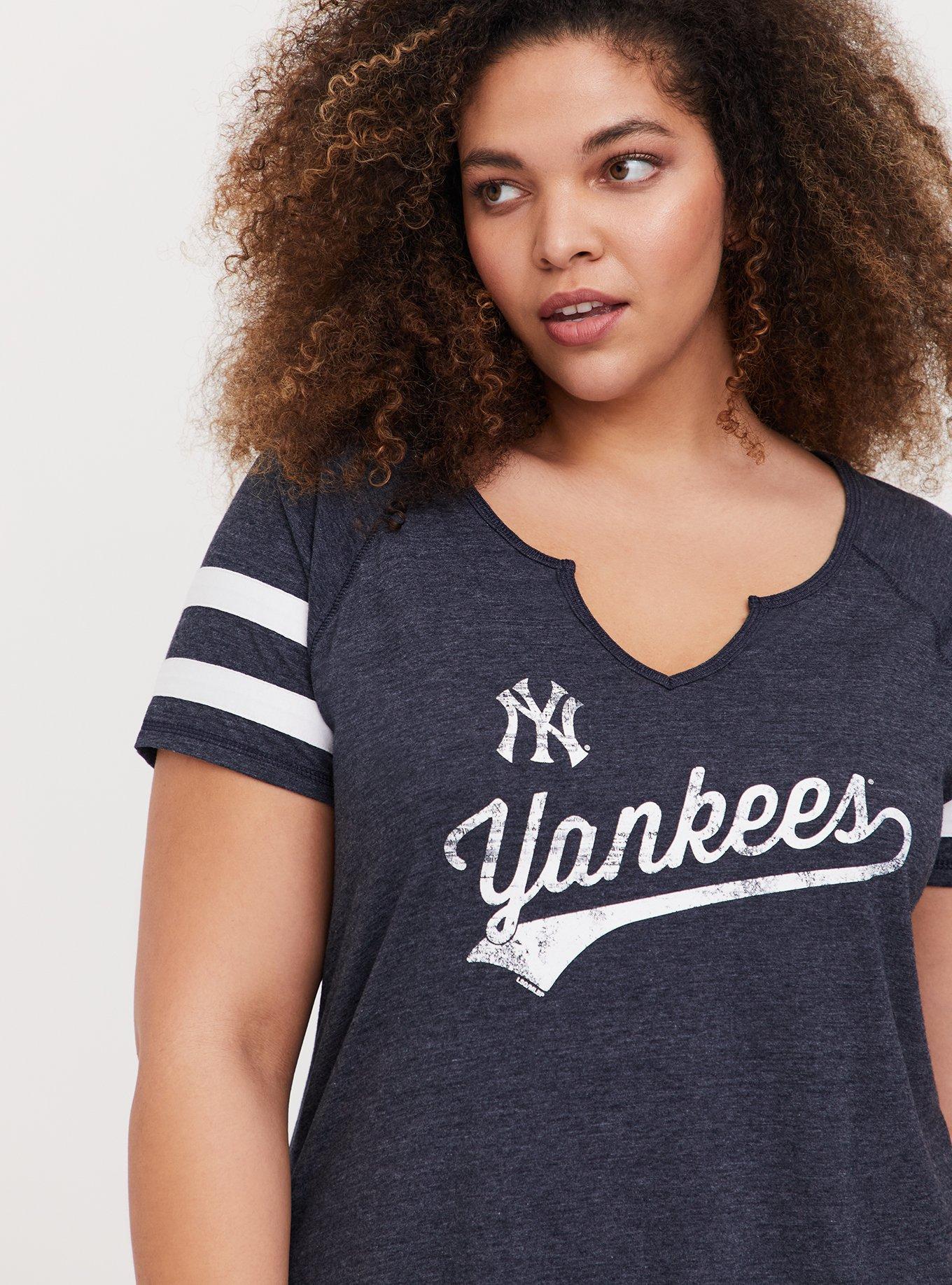  MLB Girls' New York Yankees Short Sleeve Triblend Tee