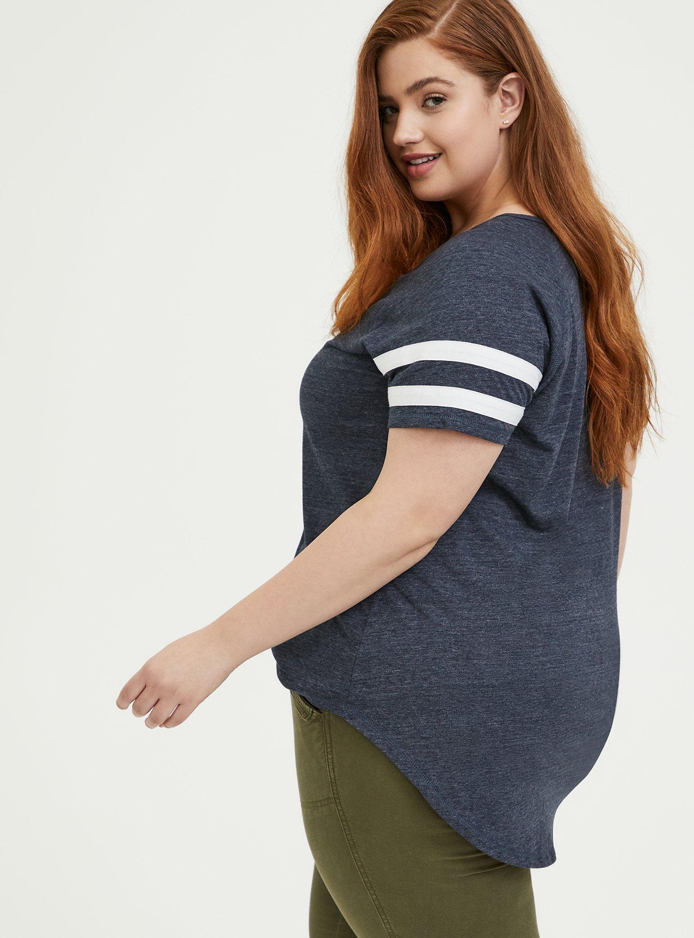 Plus Size - MLB Detroit Tigers Navy Triblend Tee - Torrid