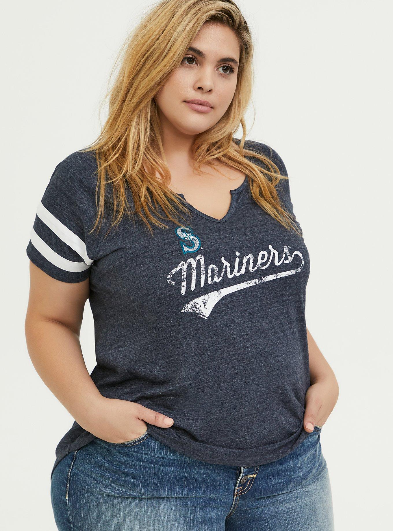 Plus Size MLB Seattle Mariners Navy Triblend Tee Torrid