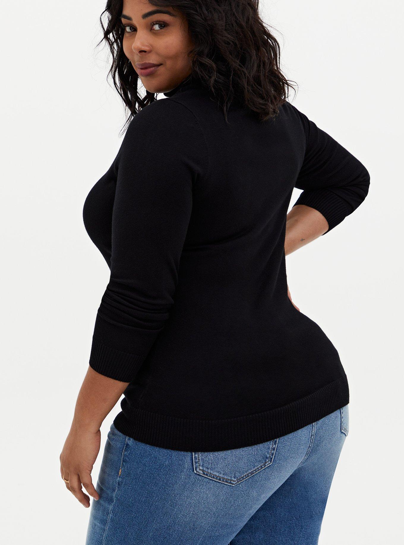 Plus size ribbed turtleneck sweater best sale