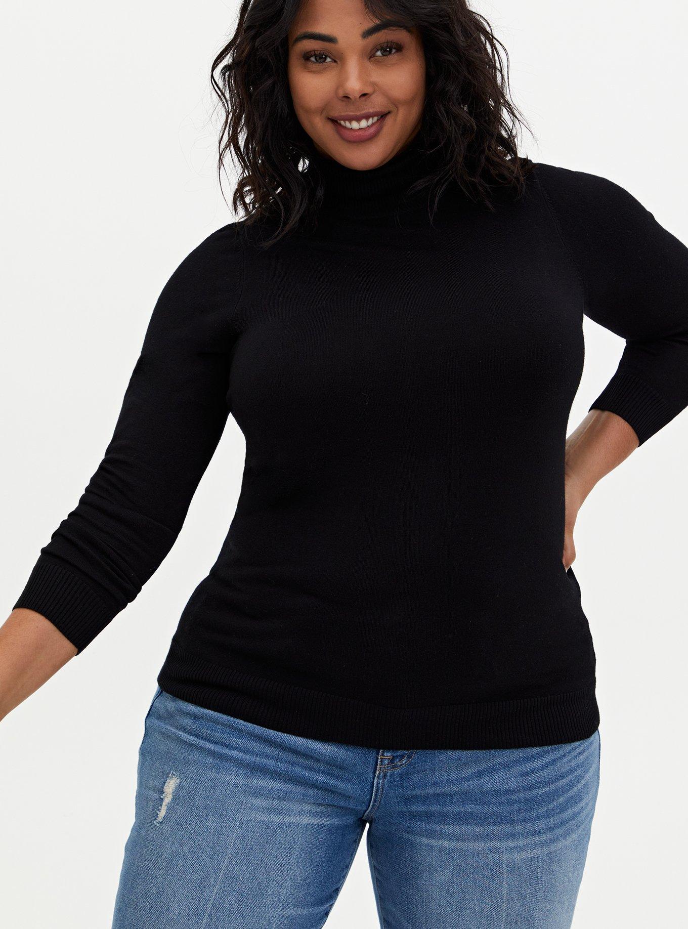 Womens Plus Size Warm Long Sleeve Turtleneck Top, Kuwait