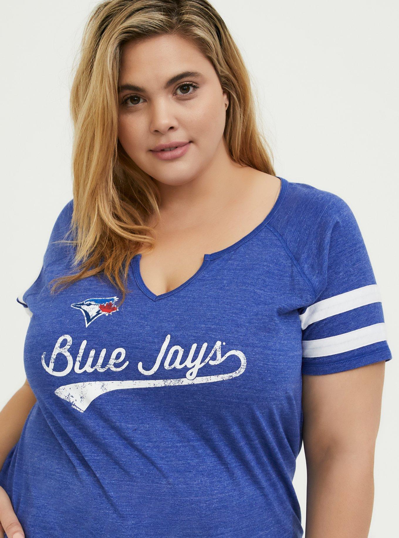 Plus Size - MLB Los Angeles Dodgers Tie Front Tee - Blue - Torrid