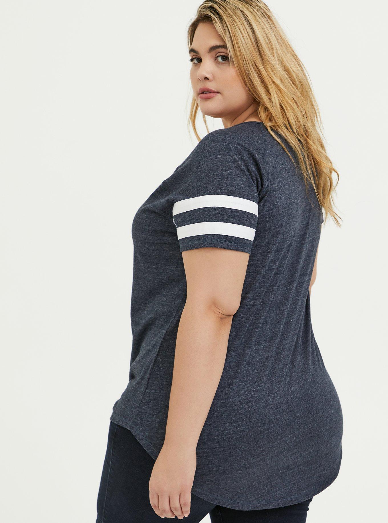 Plus Size - MLB Atlanta Braves Navy Triblend Tee - Torrid