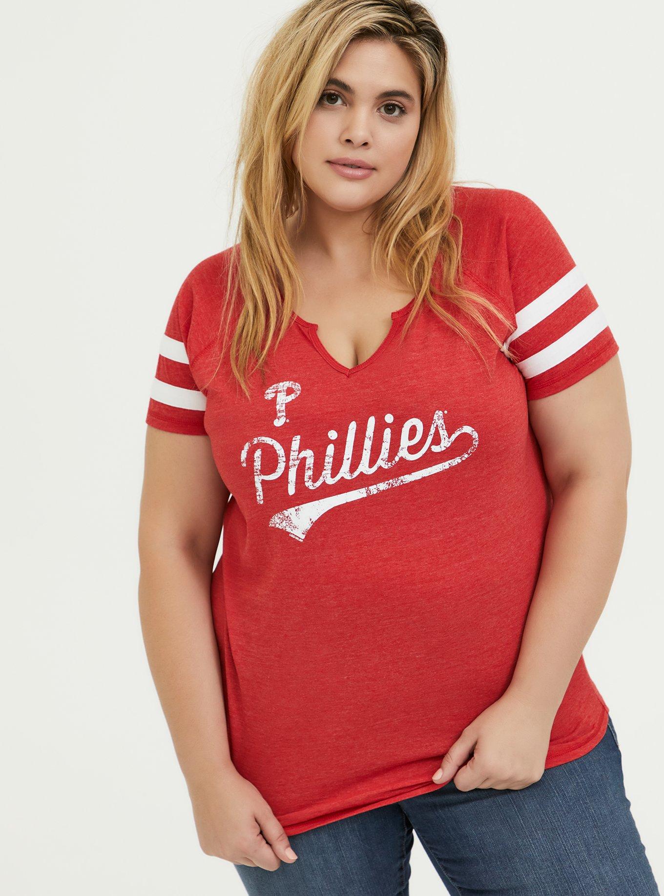 Women's plus size phillies shirts sales