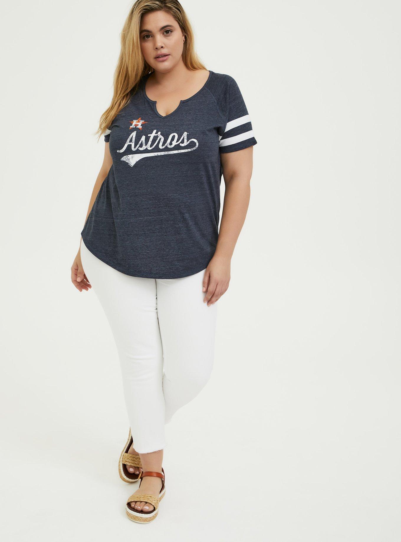 Plus Size - MLB Houston Astros Navy Triblend Tee - Torrid