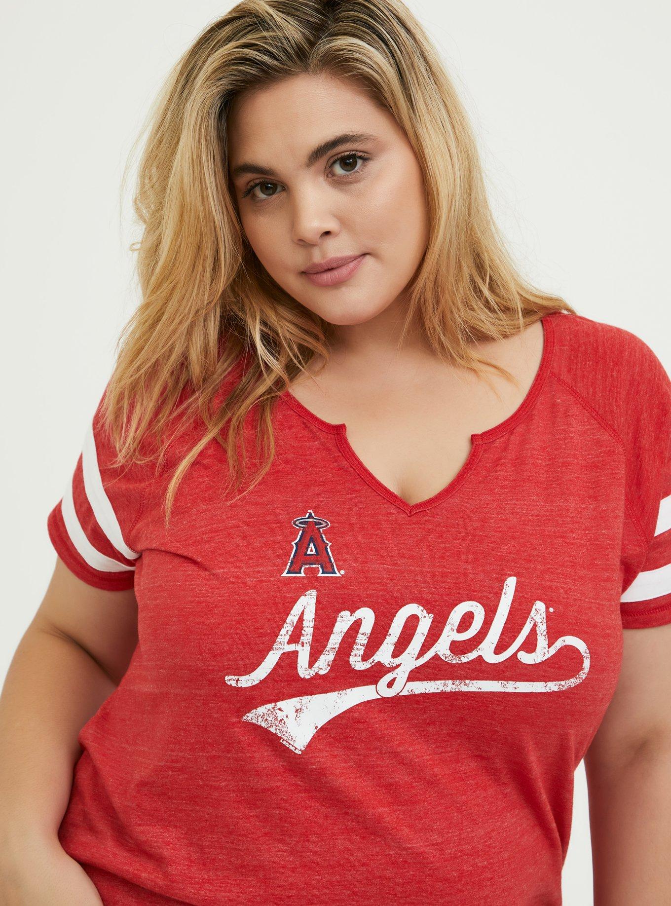 Plus Size - MLB Los Angeles Angels Red Triblend Tee - Torrid