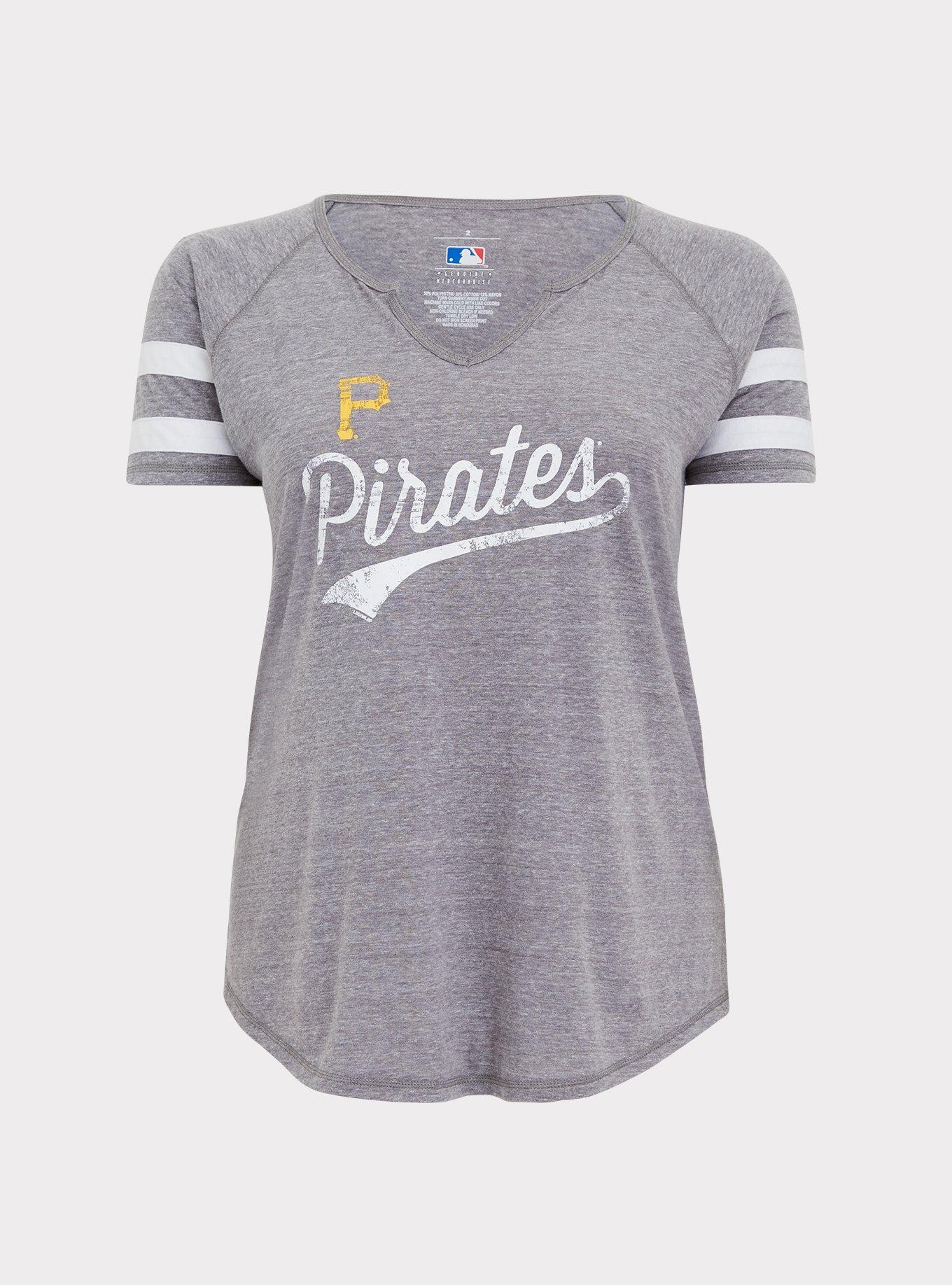 Plus Size - MLB Pittsburgh Pirates Grey Triblend Tee - Torrid