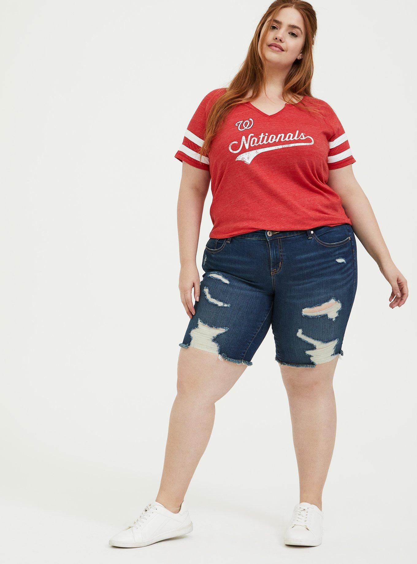 MLB Washington Nationals Red Triblend Tee, PEACOAT, alternate