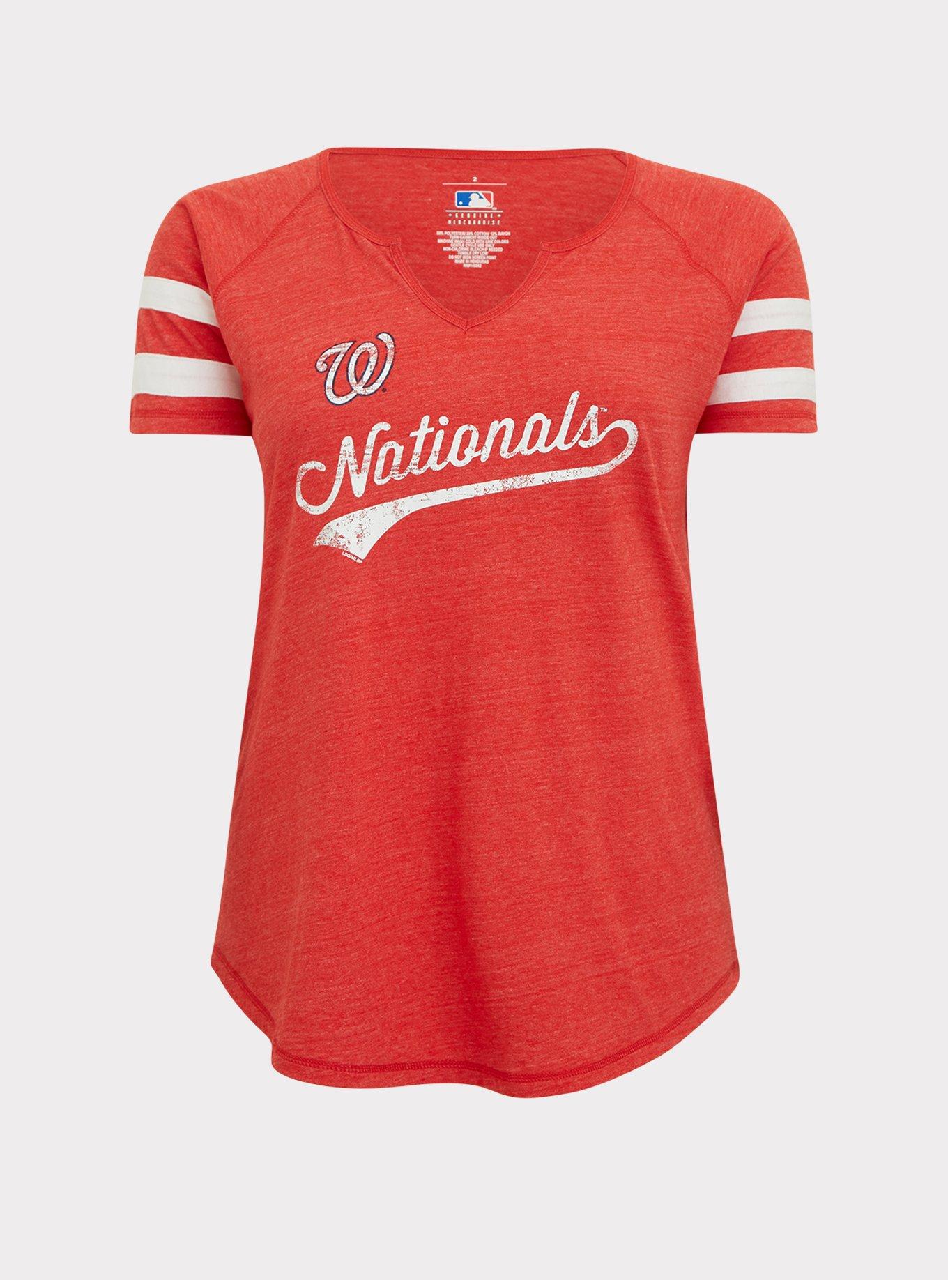 MLB Washington Nationals Red Triblend Tee, PEACOAT, hi-res