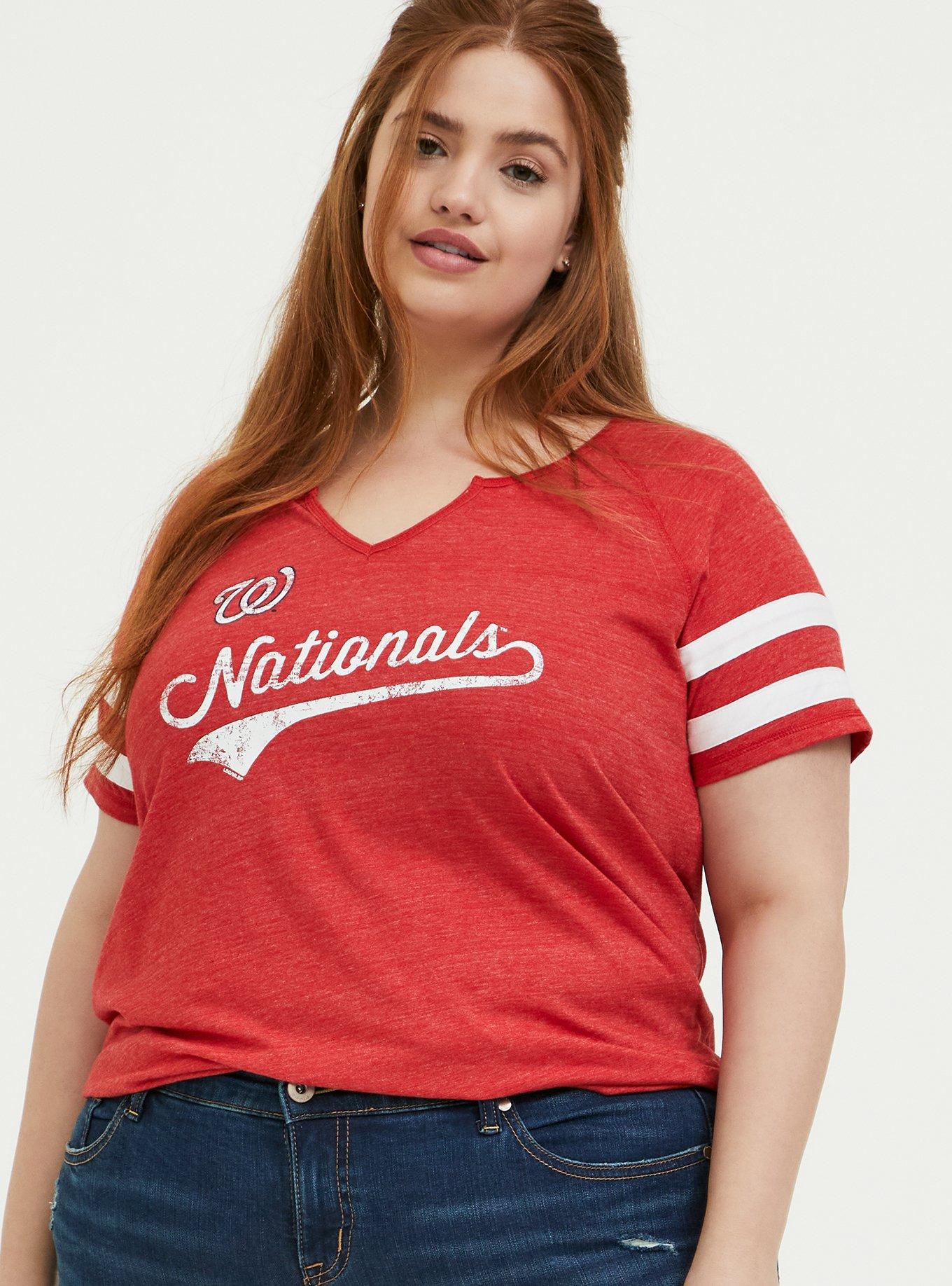 MLB Washington Nationals Red Triblend Tee, PEACOAT, hi-res