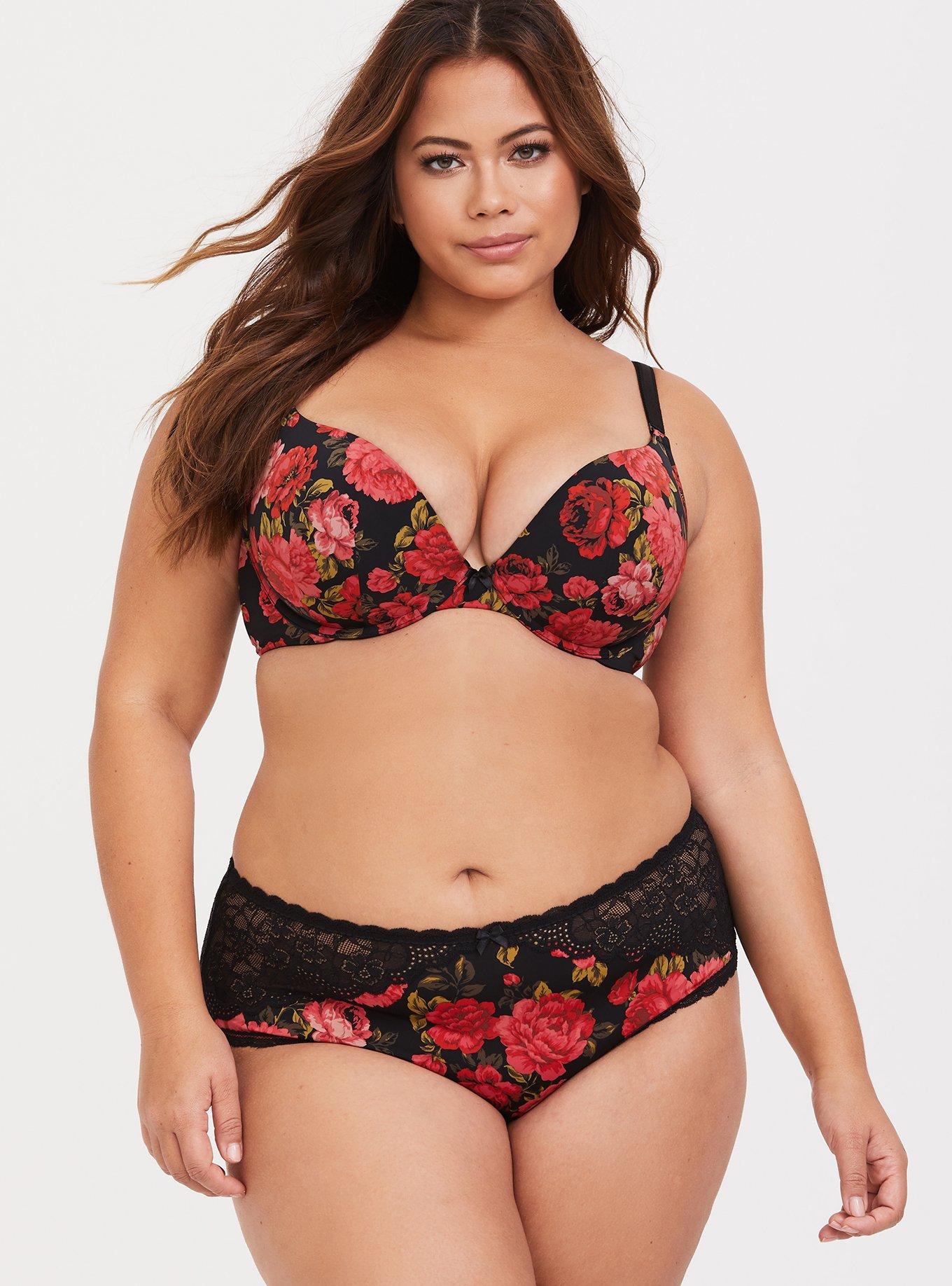 XO Plunge Push-Up Bra, TRADITIONAL ROSE, alternate