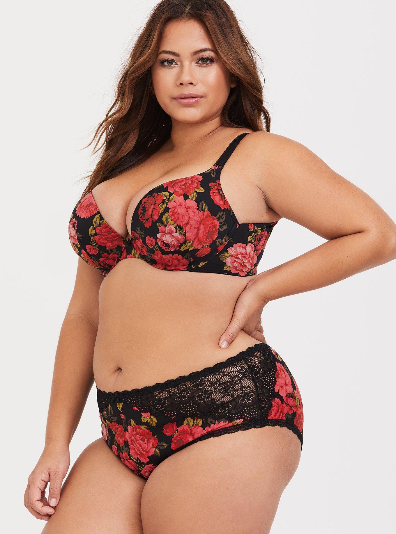 XO Plunge Push-Up Bra, TRADITIONAL ROSE, alternate
