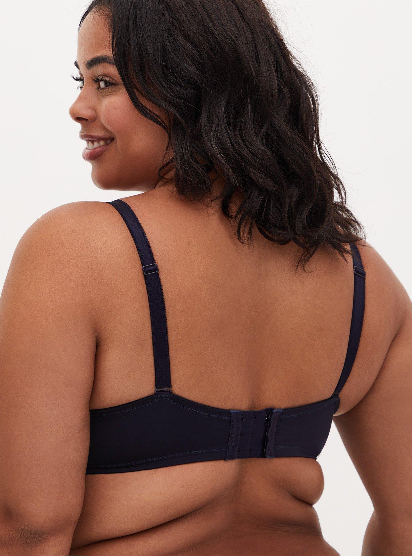 Plus Size - Plunge Push-Up Smooth With Lace Edge Straight Back Bra - Torrid