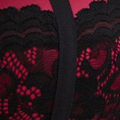Strapless Push-Up Shine Strappy Straight Back Bra, BEAUJOLAIS BURGUNDY, swatch