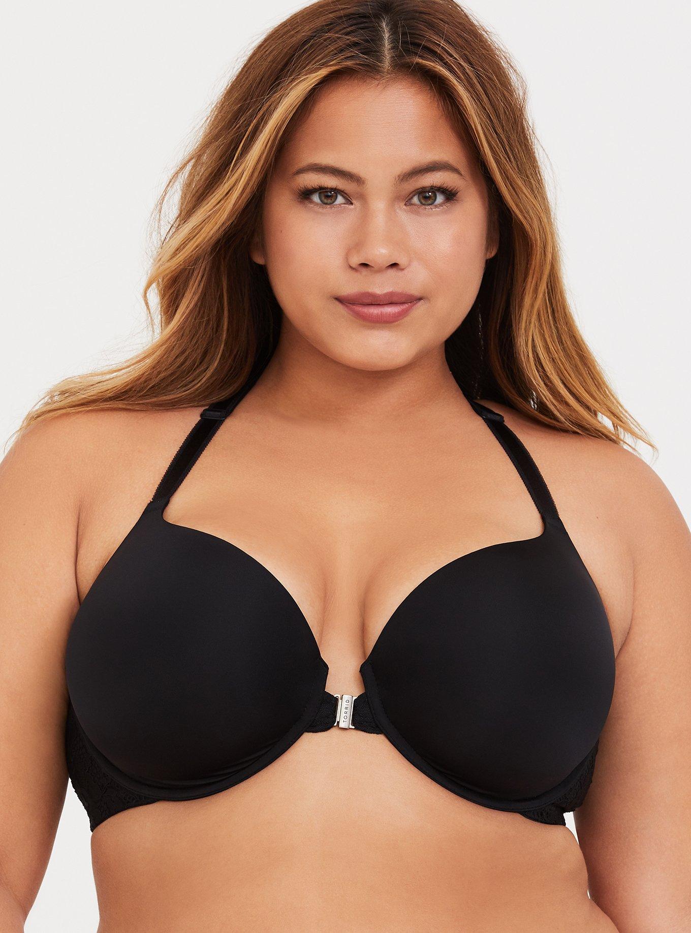 Perfect T-Shirt Front-Close Bra, RICH BLACK, hi-res