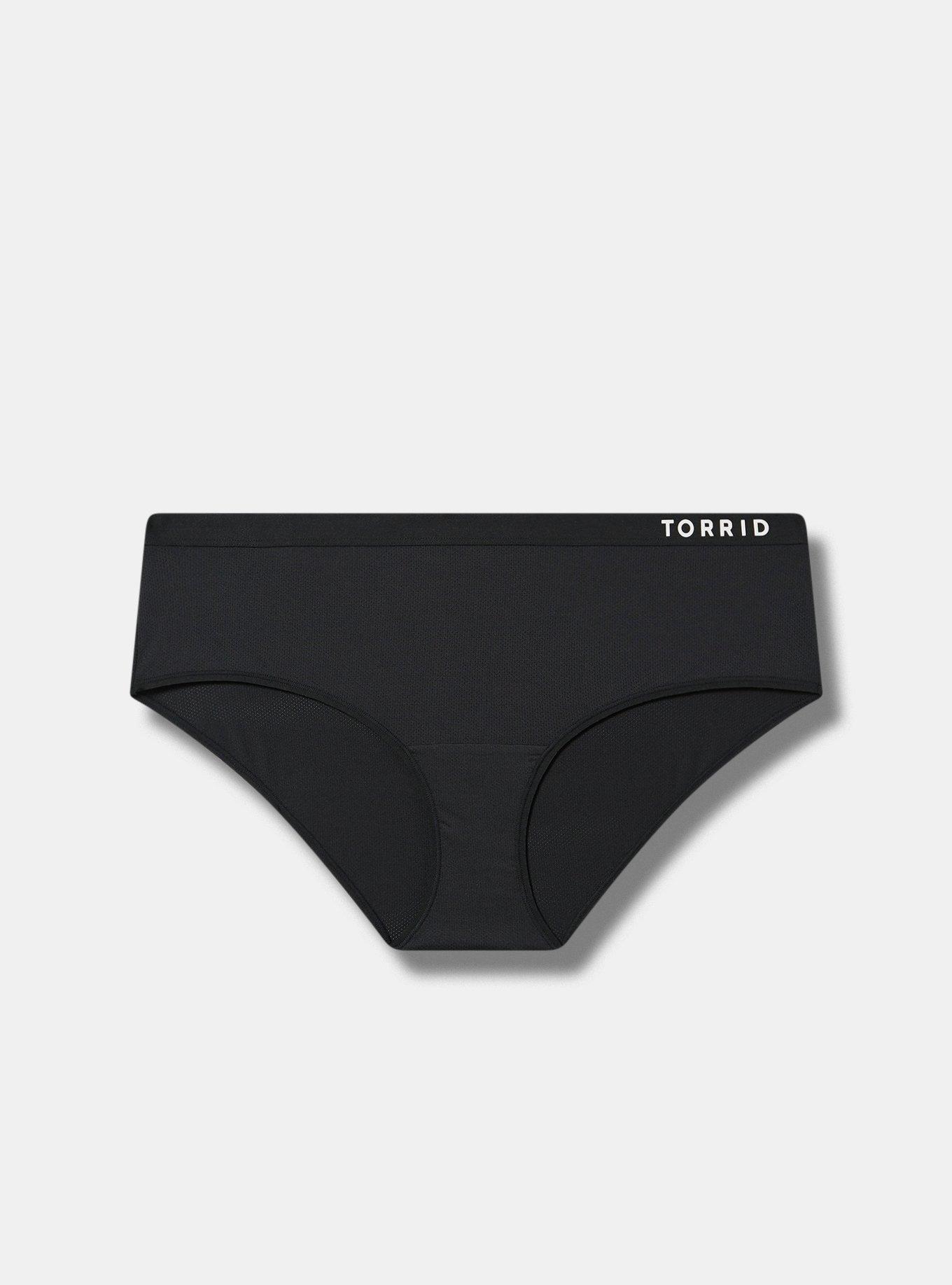 Torrid Logo Black Cotton Thong Panty - 11366874