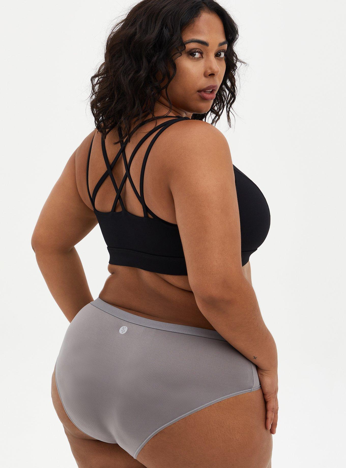 Plus Size - Active Microfiber Mid-Rise Hipster Logo Panty - Torrid