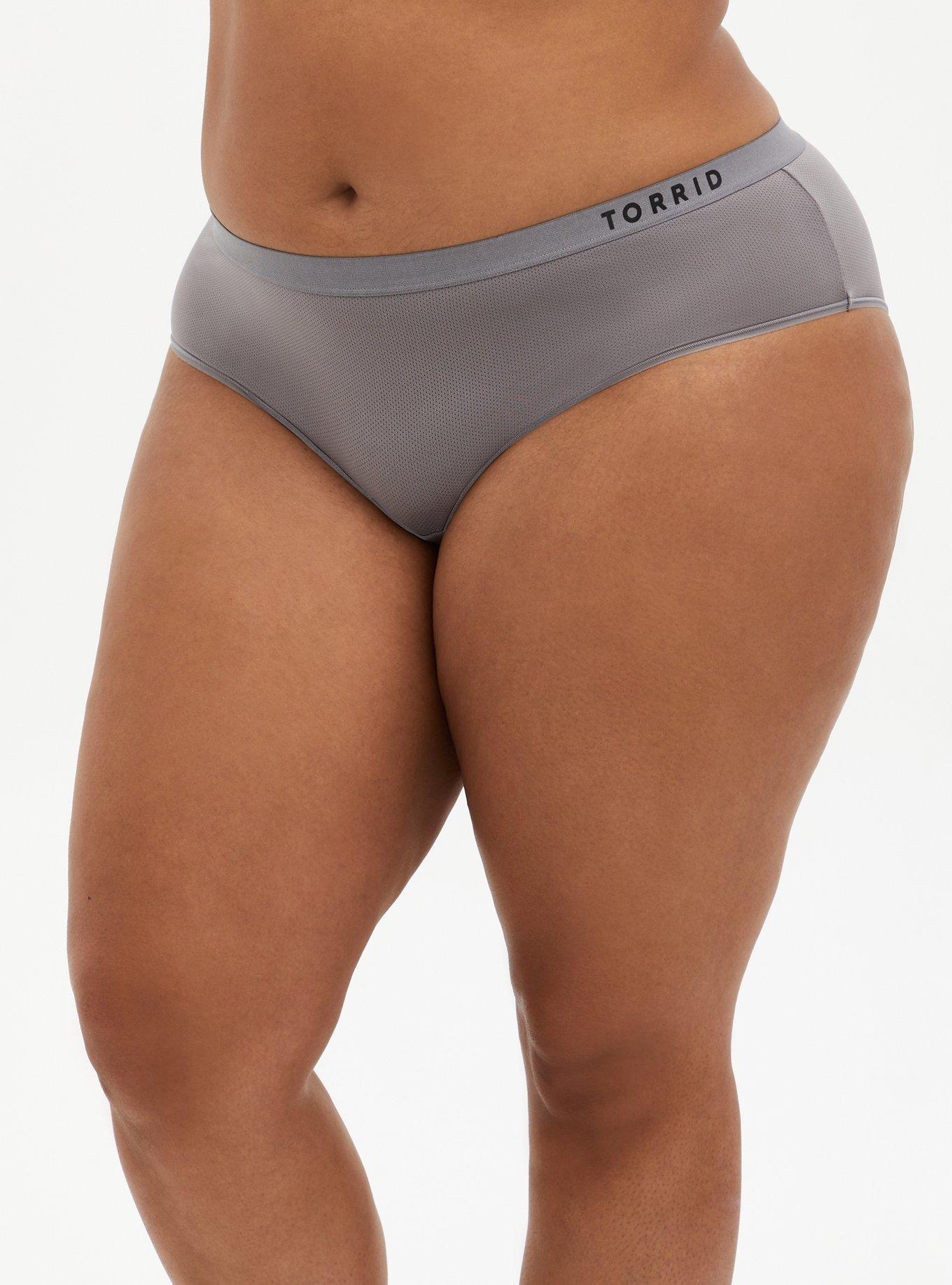 Plus Size Active Microfiber Mid Rise Hipster Logo Panty Torrid
