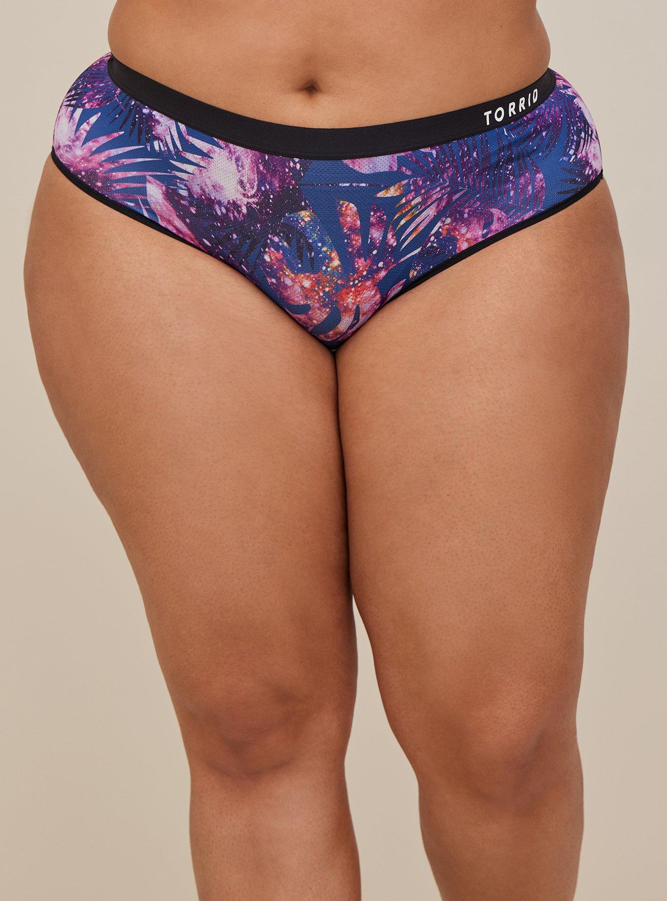 Plus Size - Active Microfiber Mid-Rise Thong Panty - Torrid