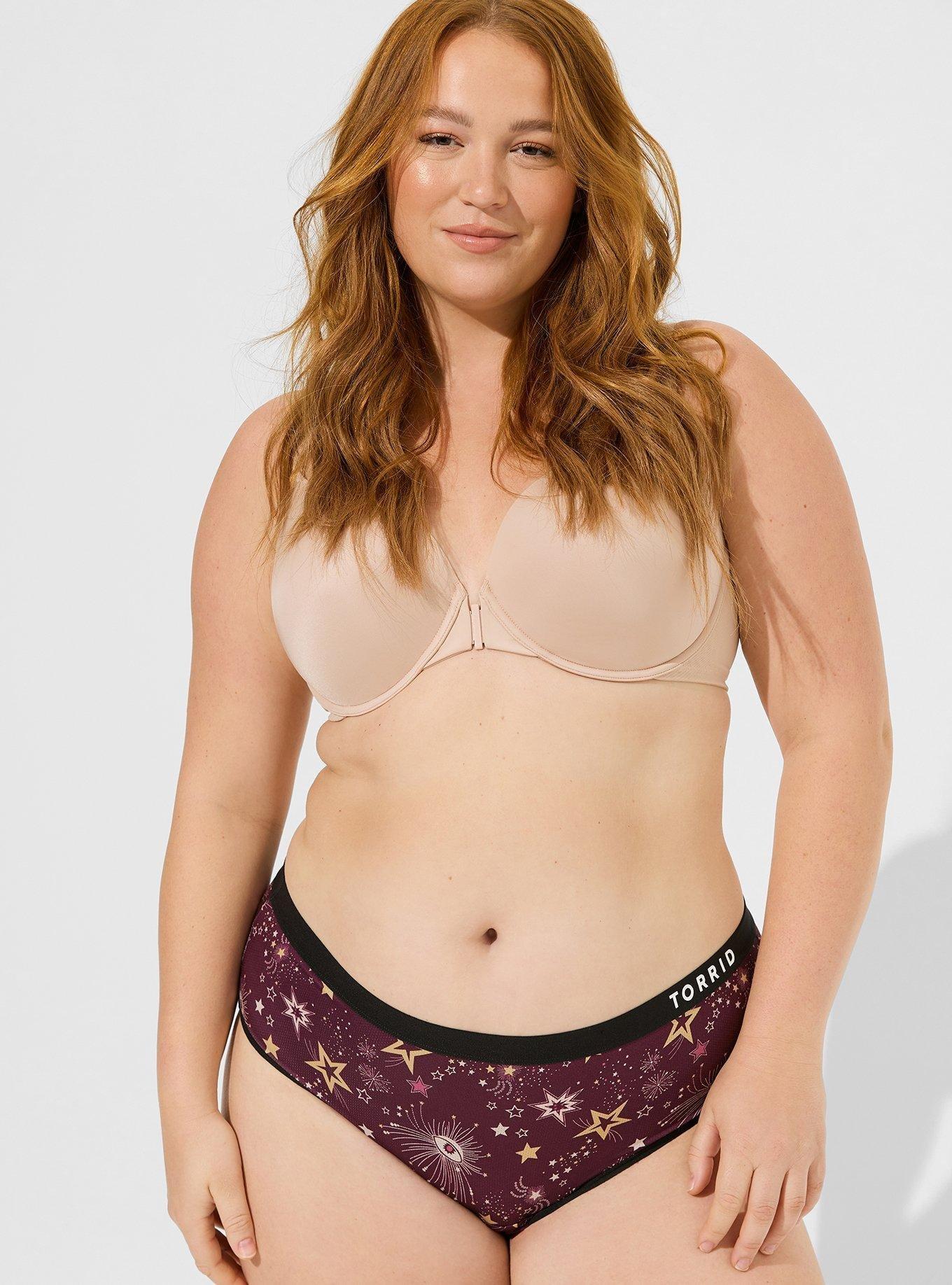 Plus Size - Microfiber Lattice Cutout Mid Rise Hipster Panty - Torrid