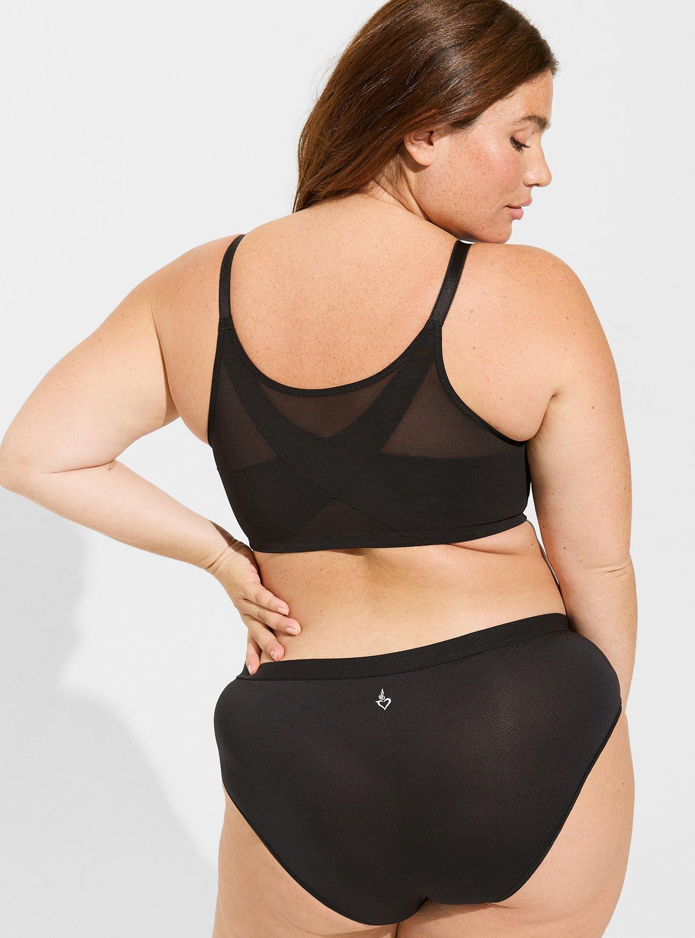 Plus Size - Black & Gold Active Wicking Sports Bra - Torrid